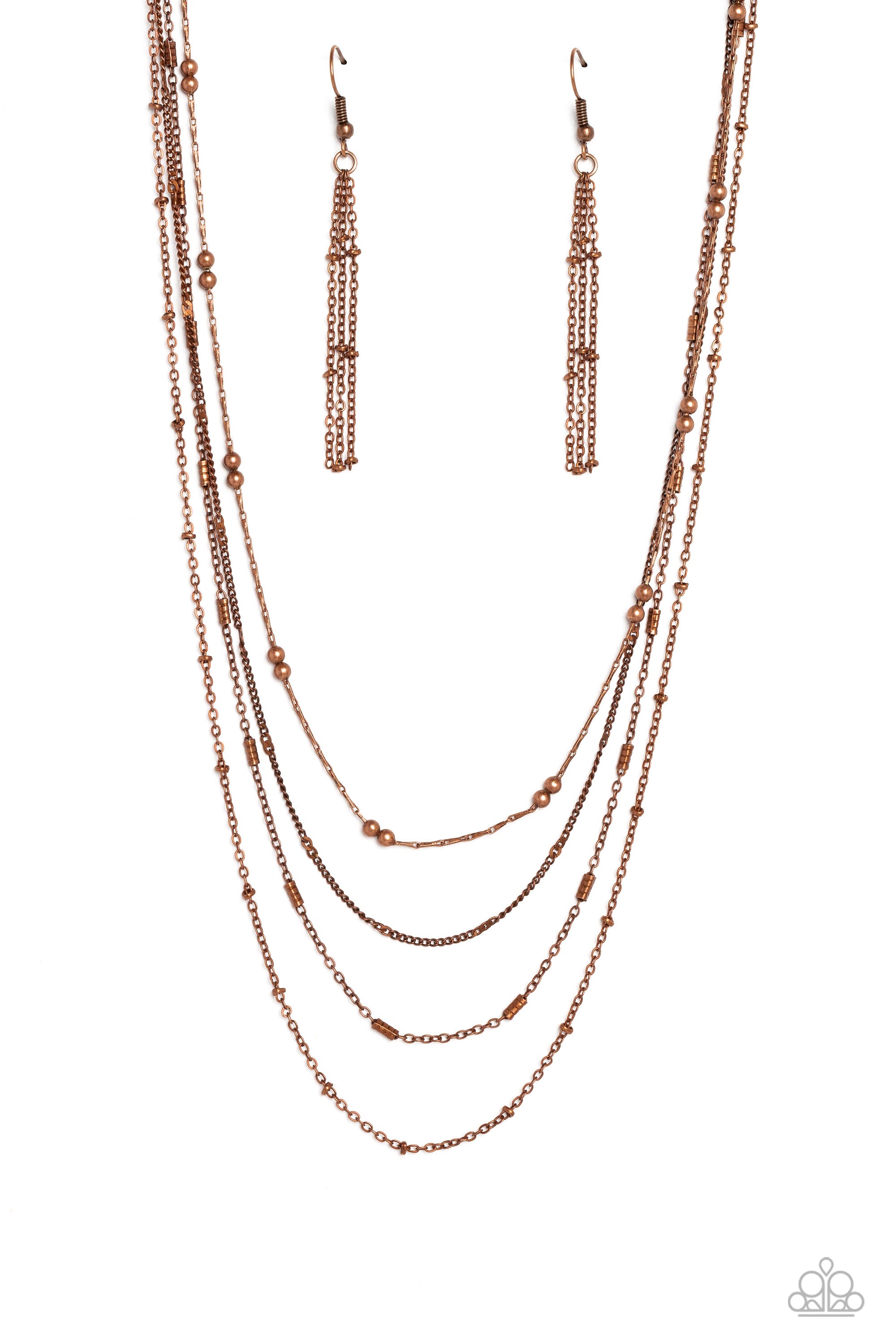 STUDDED SHIMMER COPPER-NECKLACE