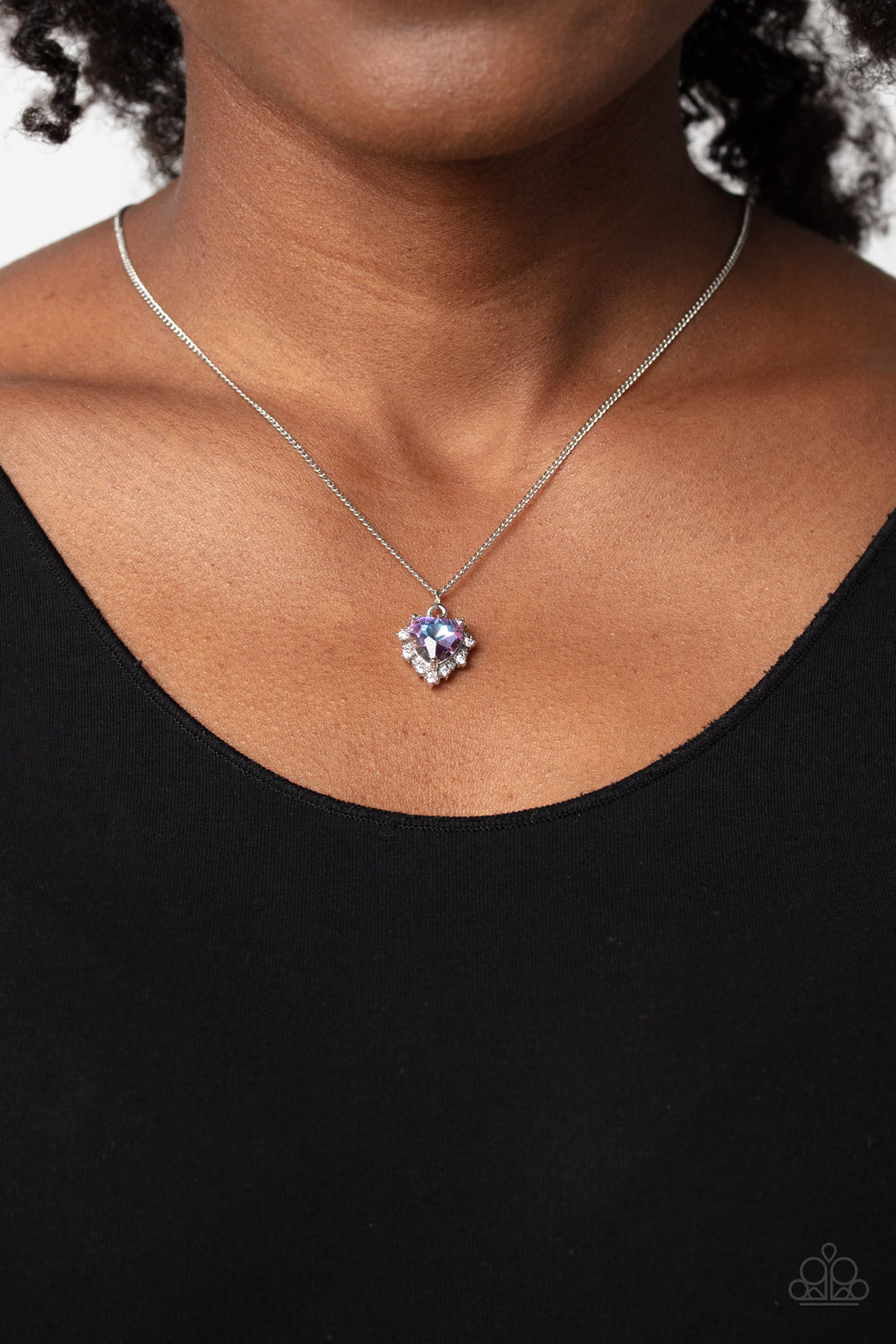 BE STILL MY HEART PURPLE-NECKLACE