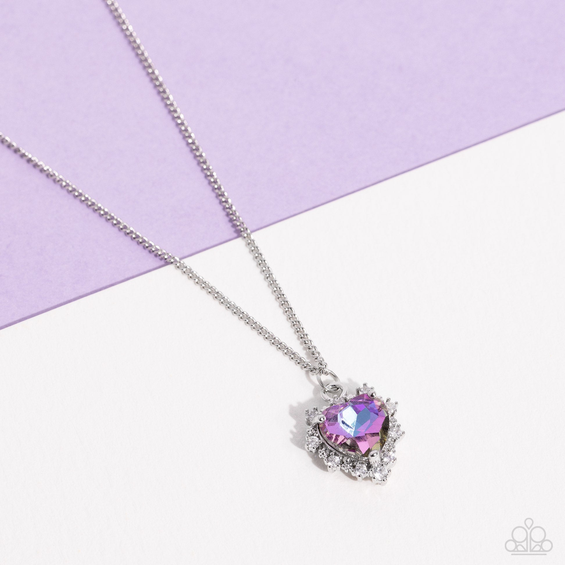 BE STILL MY HEART PURPLE-NECKLACE