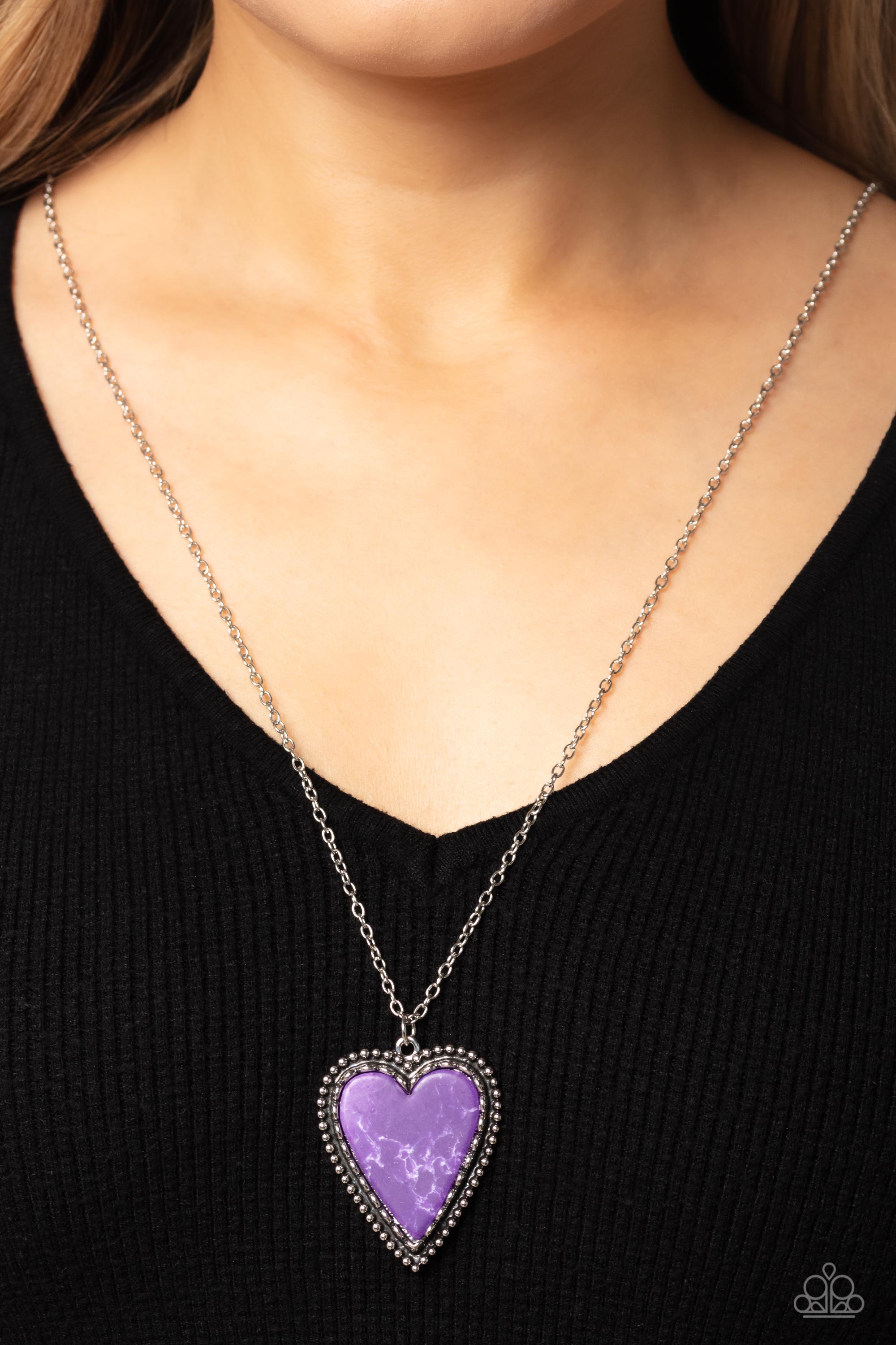 STONY SUMMER PURPLE-NECKLACE