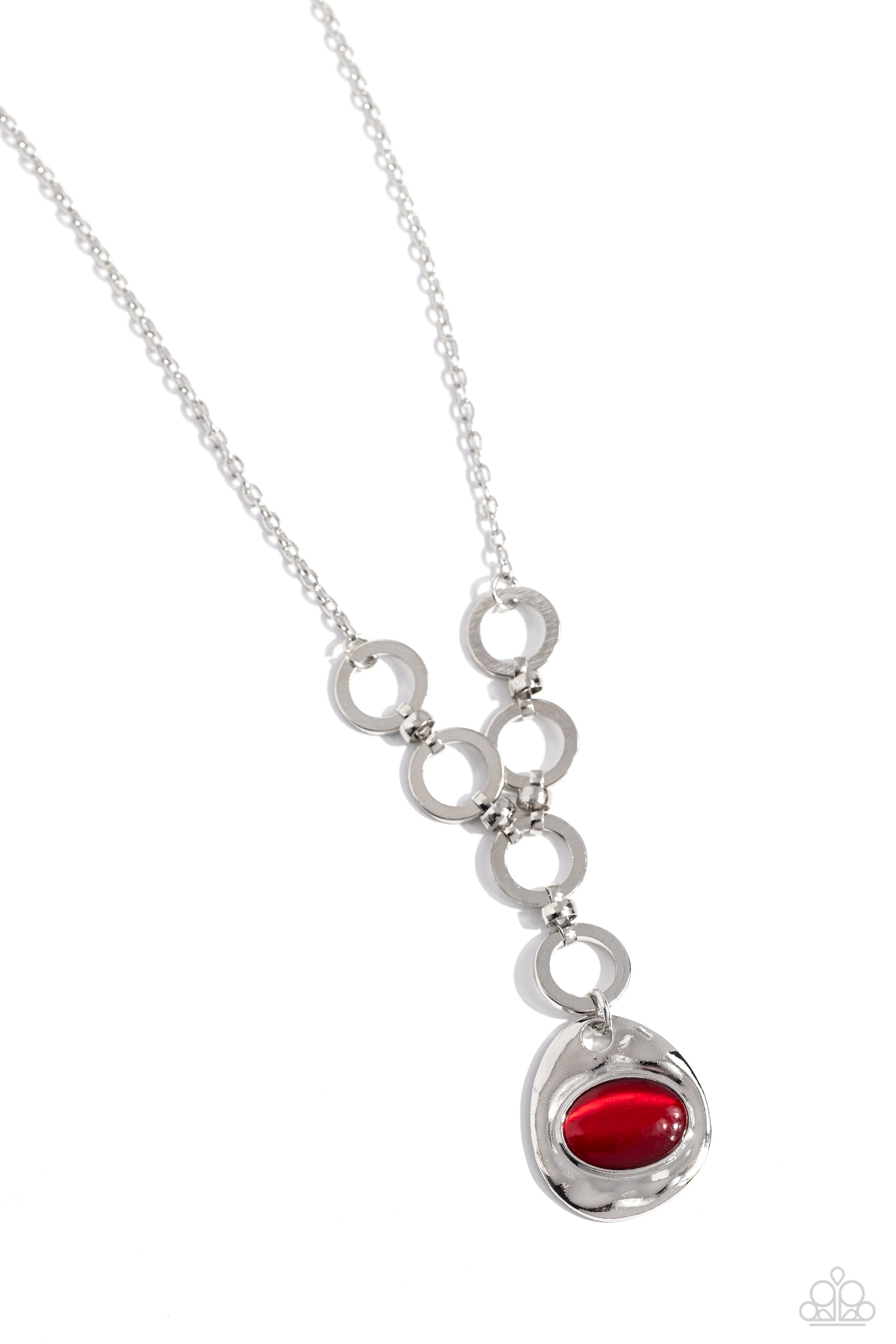 GET OVAL IT RED-NECKLACE