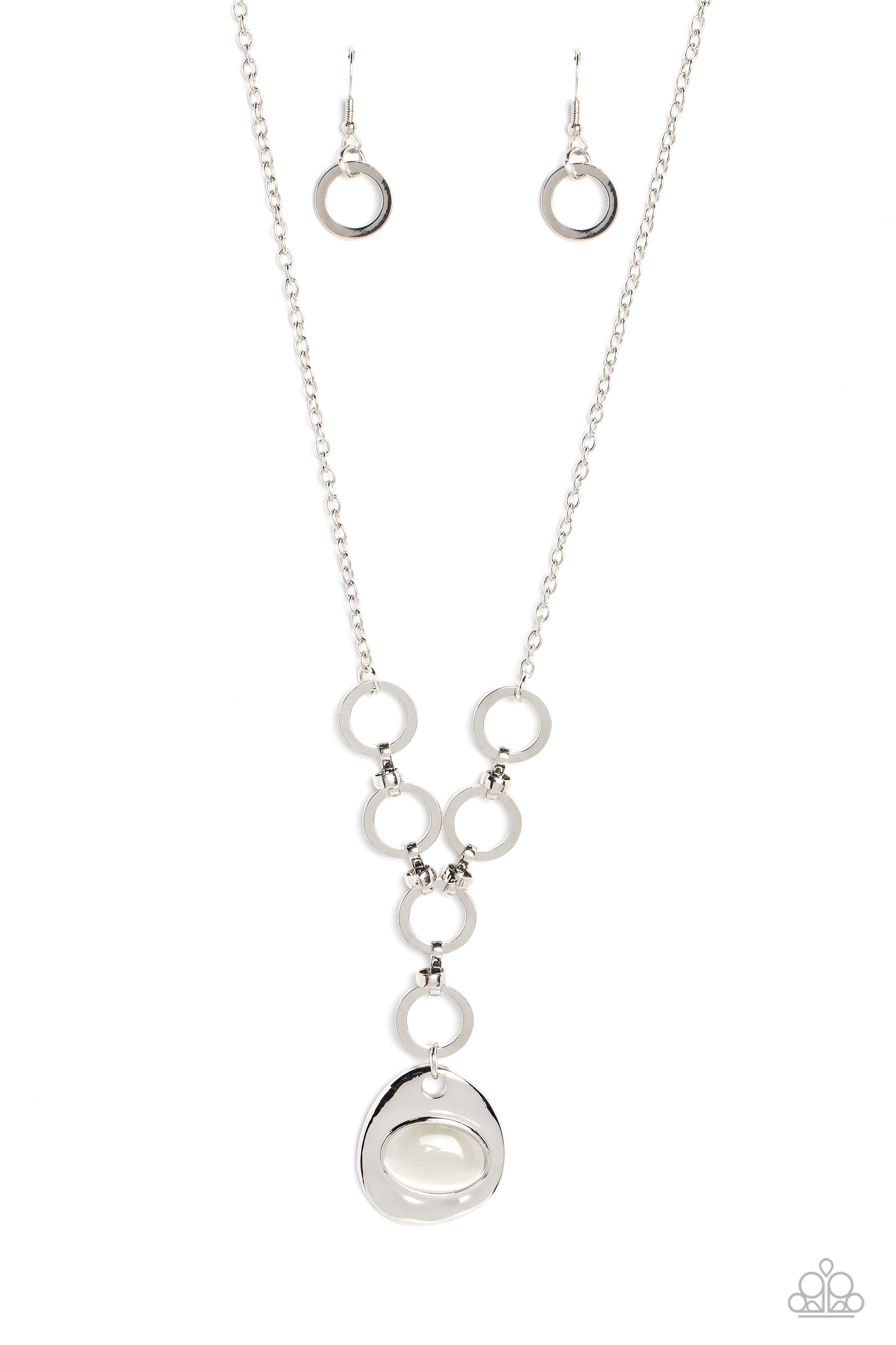 GET OVAL IT WHITE-NECKLACE