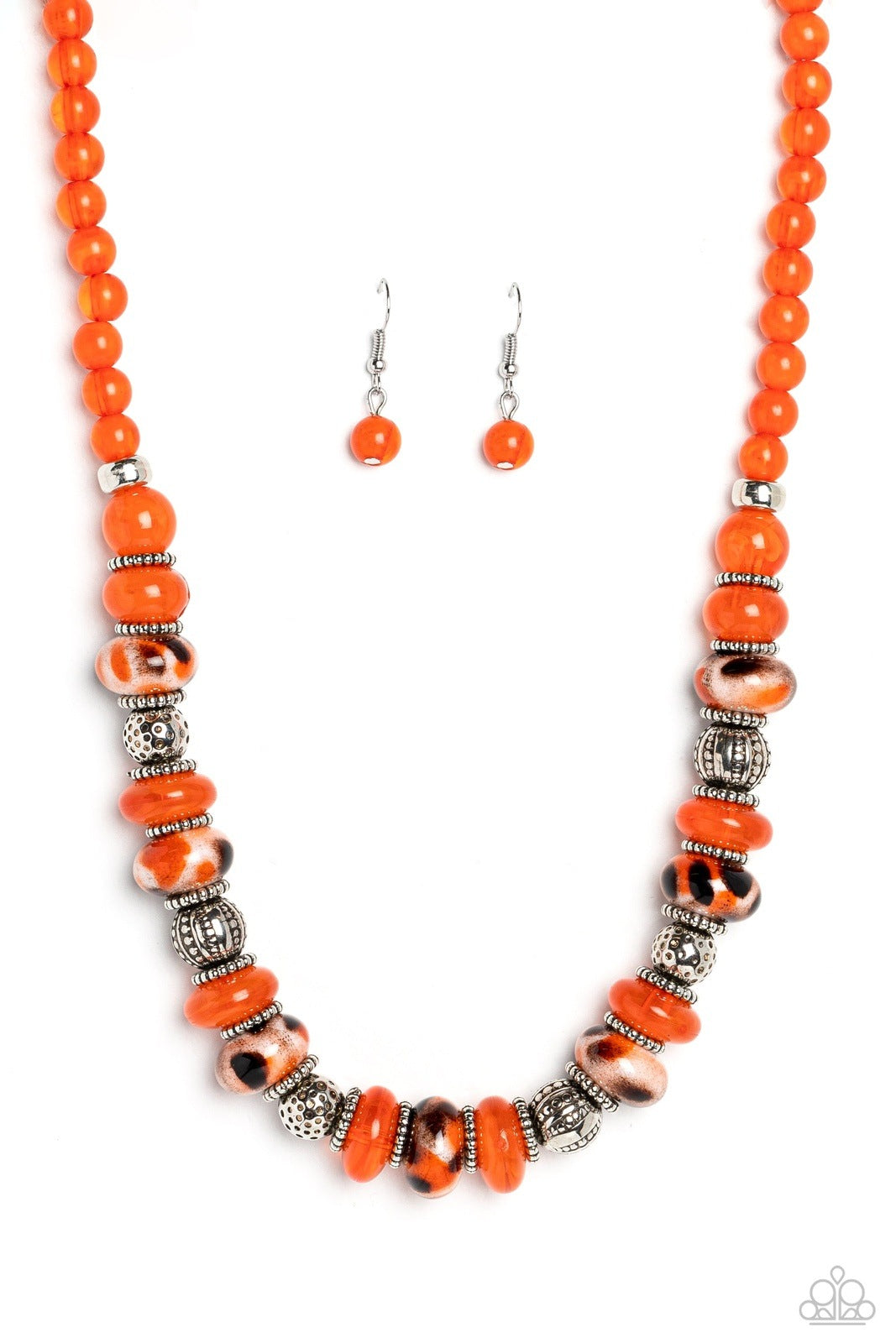 WARPED WHIMSICALITY ORANGE-NECKLACE