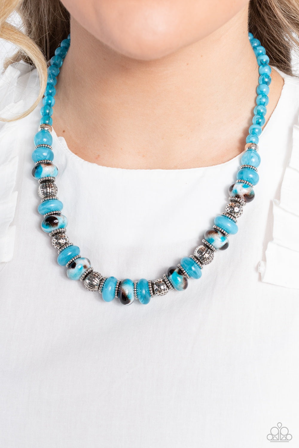 WARPED WHIMSICALITY BLUE-NECKLACE