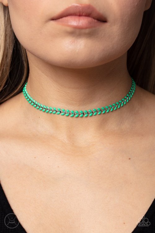 GRECIAN GRACE GREEN-NECKLACE