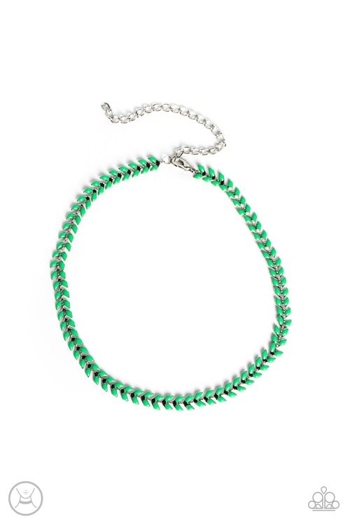 GRECIAN GRACE GREEN-NECKLACE