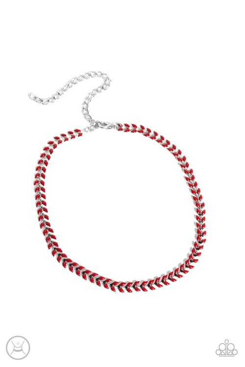 GRECIAN GRACE RED-NECKLACE