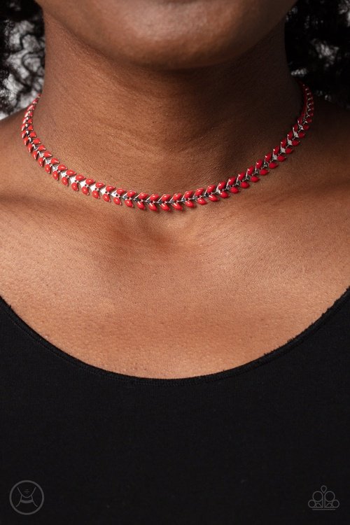 GRECIAN GRACE RED-NECKLACE