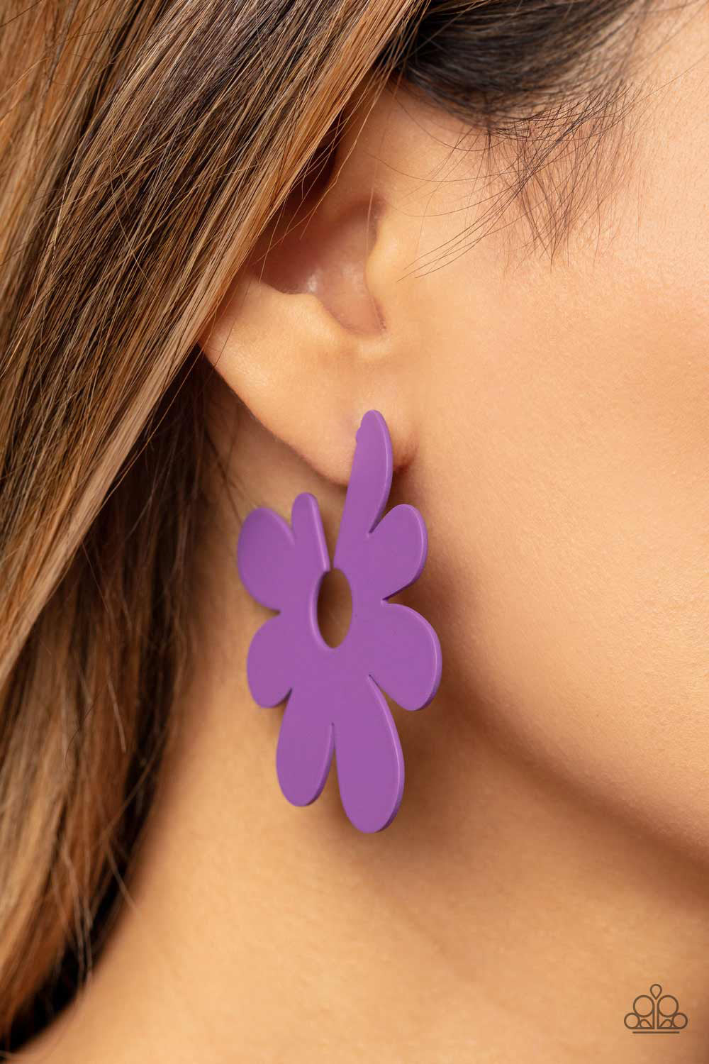 FLOWER POWER FANTASY PURPLE-EARRINGS