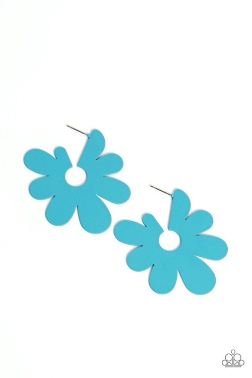 FLOWER POWER FANTASY BLUE-EARRINGS