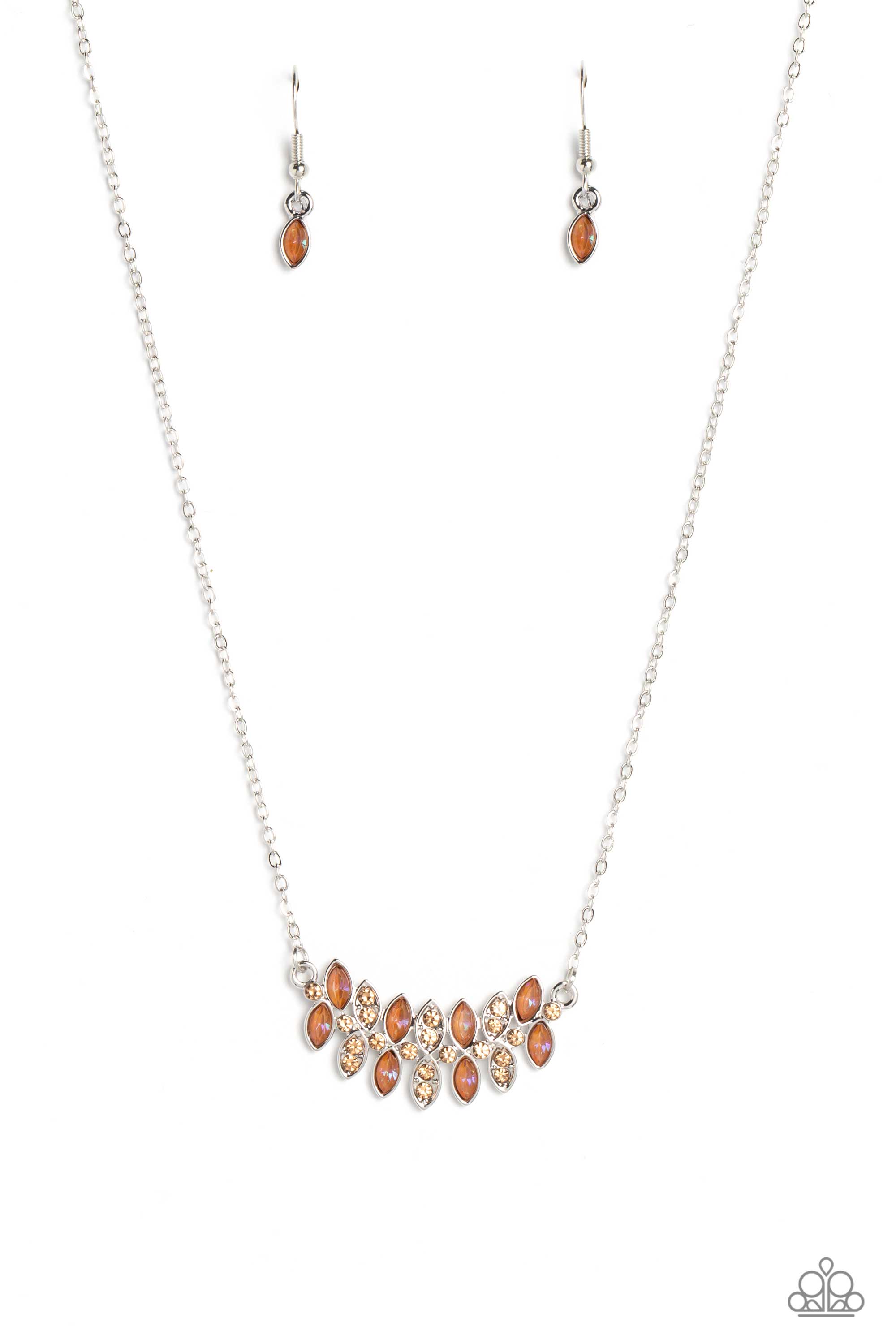 LUSTROUS LAURELS BROWN-NECKLACE