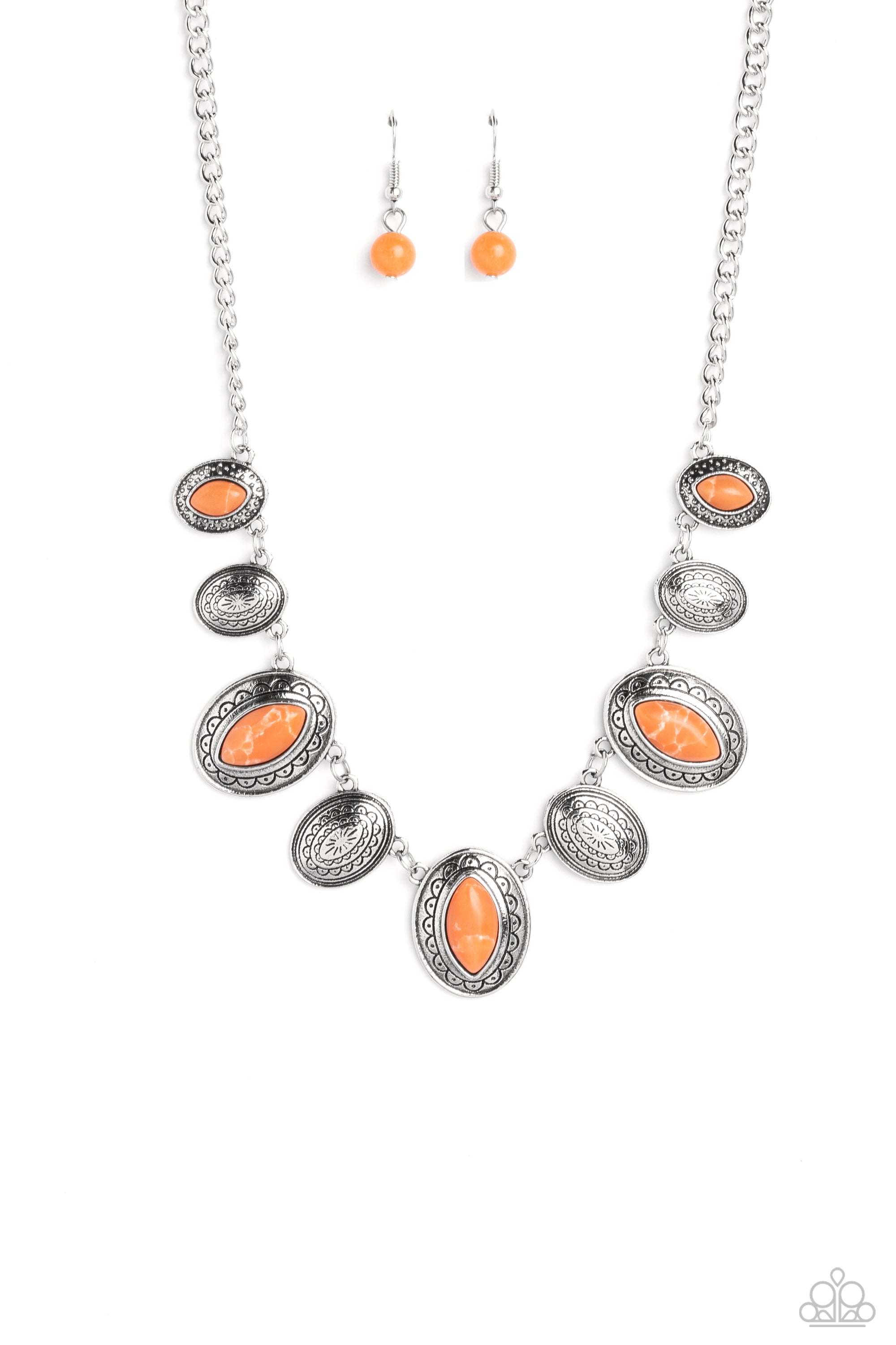 TEXTURED TRAILBLAZER ORANGE-NECKLACE