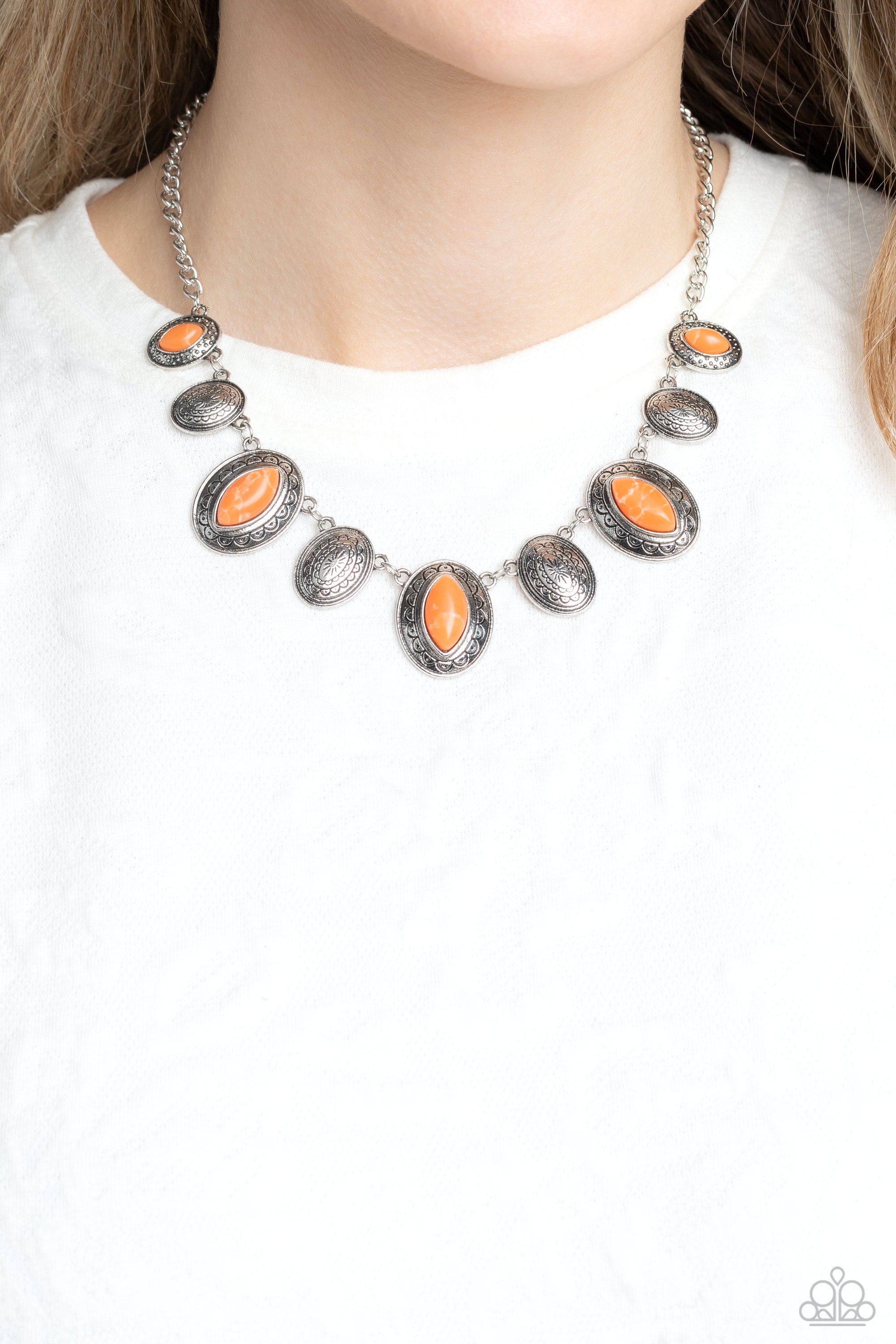 TEXTURED TRAILBLAZER ORANGE-NECKLACE