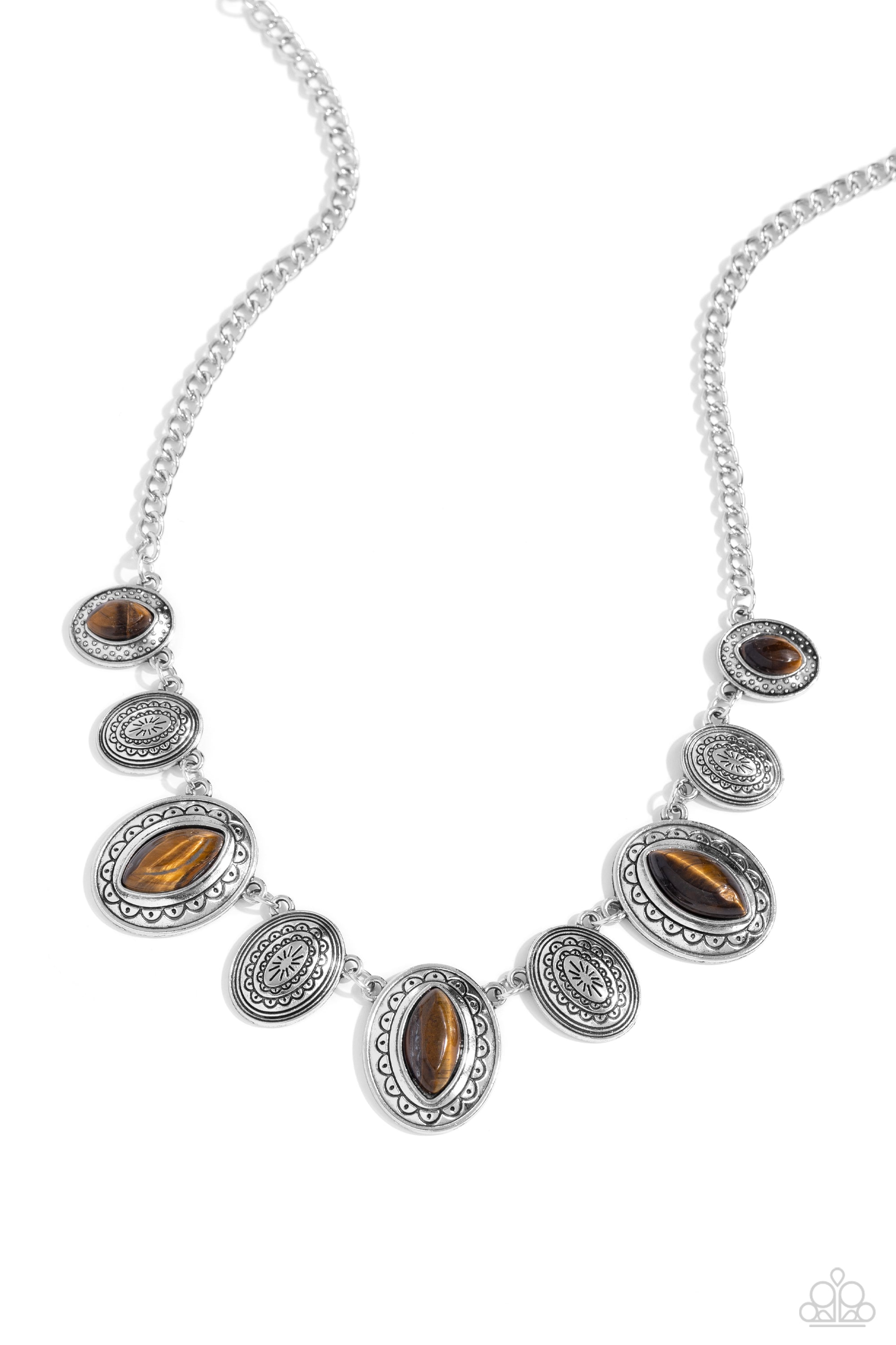 TEXTURED TRAILBLAZER BROWN-NECKLACE