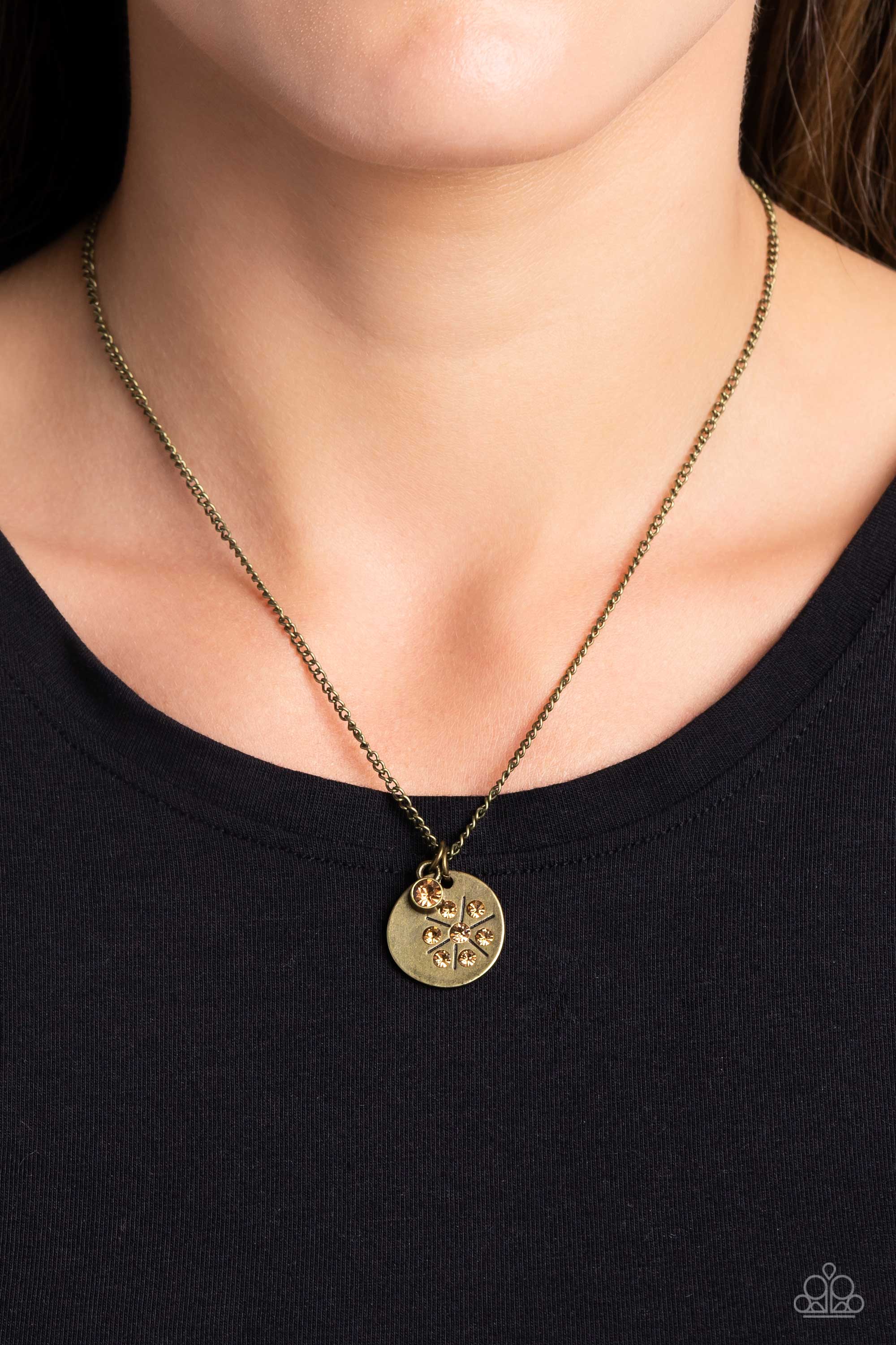 DANDELION DELIGHT BRASS-NECKLACE