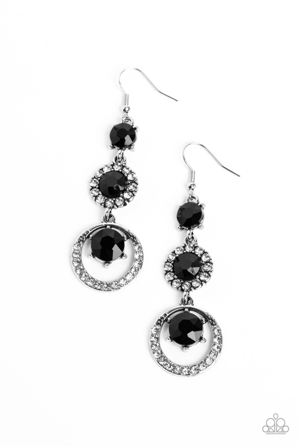 ENCHANTING EFFULGENCE BLACK-EARRINGS