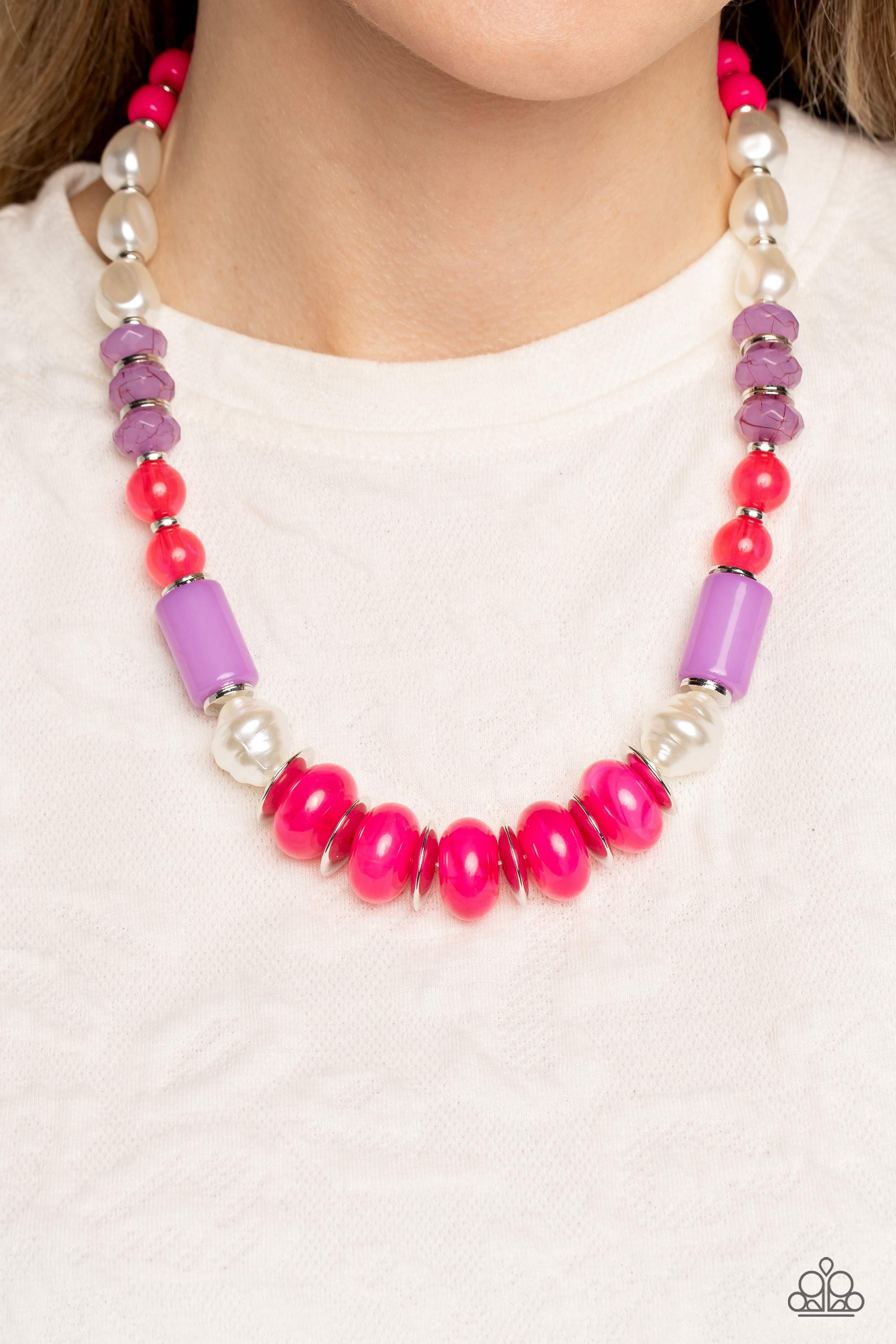 A SHEEN SLATE PINK-NECKLACE