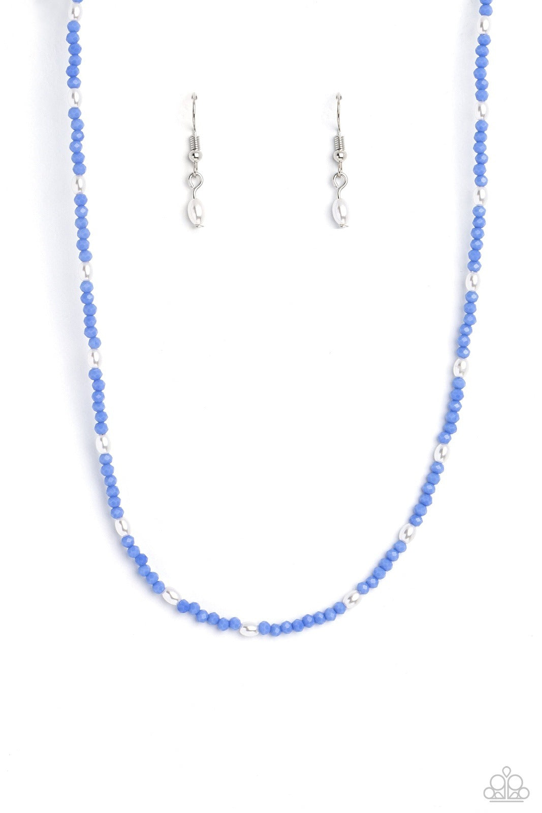 BEADED BLITZ BLUE-NECKLACE