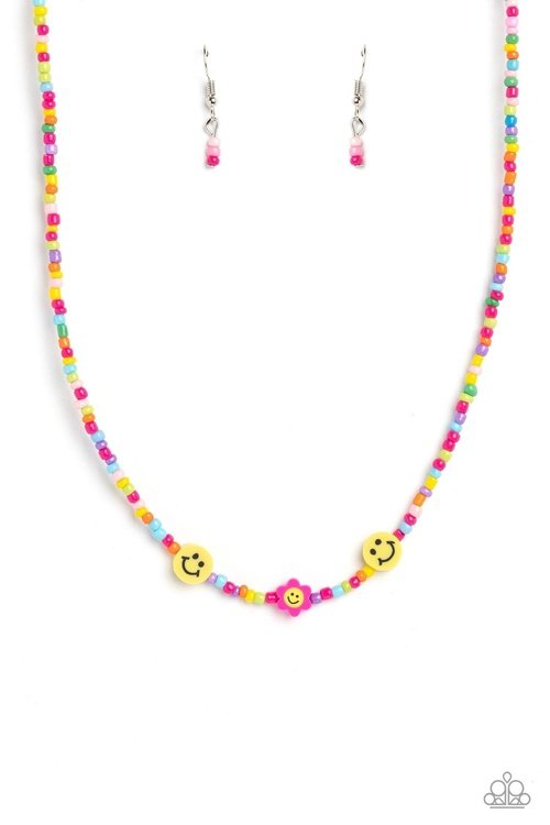 FLOWER POWER PAGEANT PINK-NECKLACE