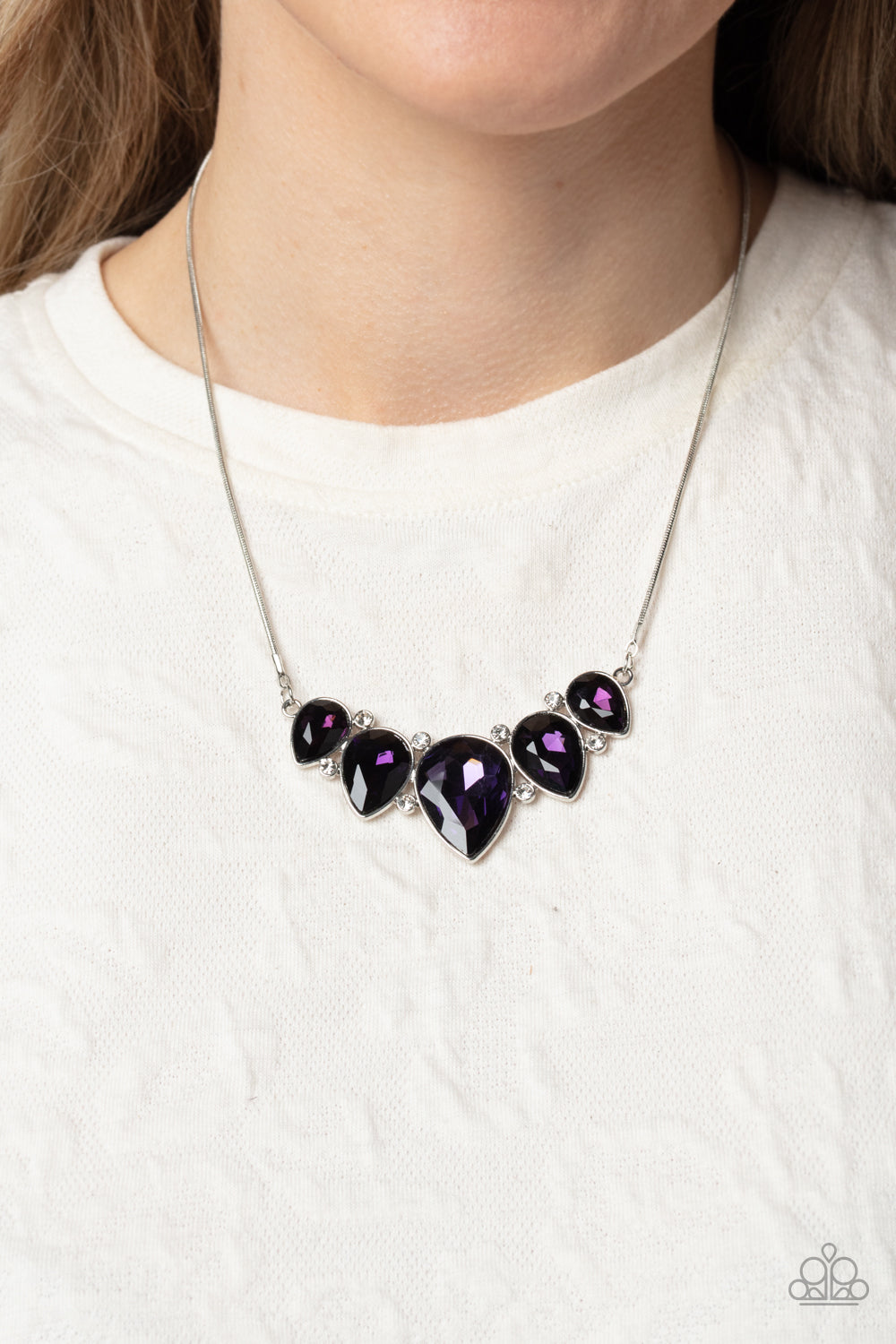 REGALLY REFINED PURPLE-NECKLACE