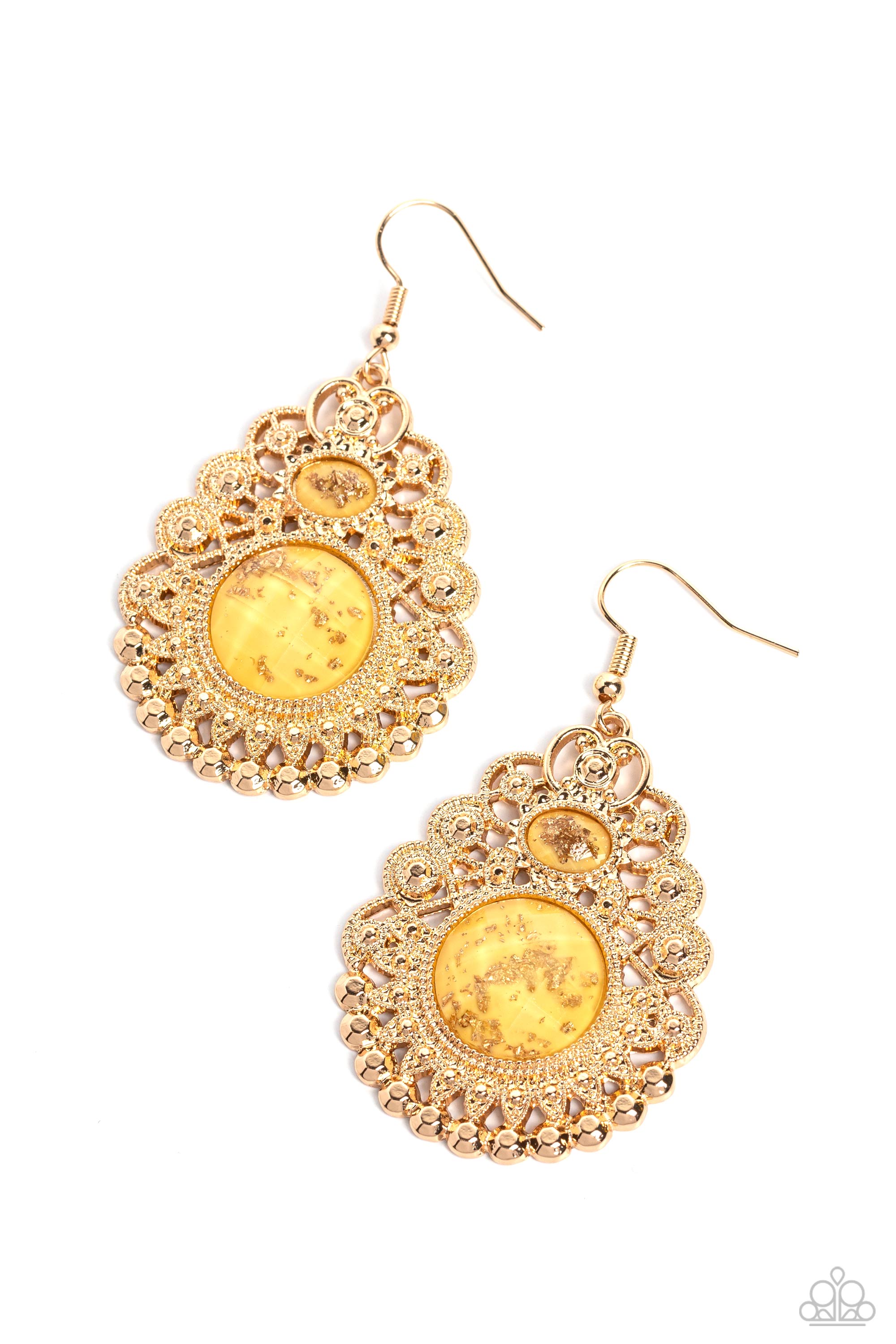 WELCOMING WHIMSY YELLOW-EARRINGS