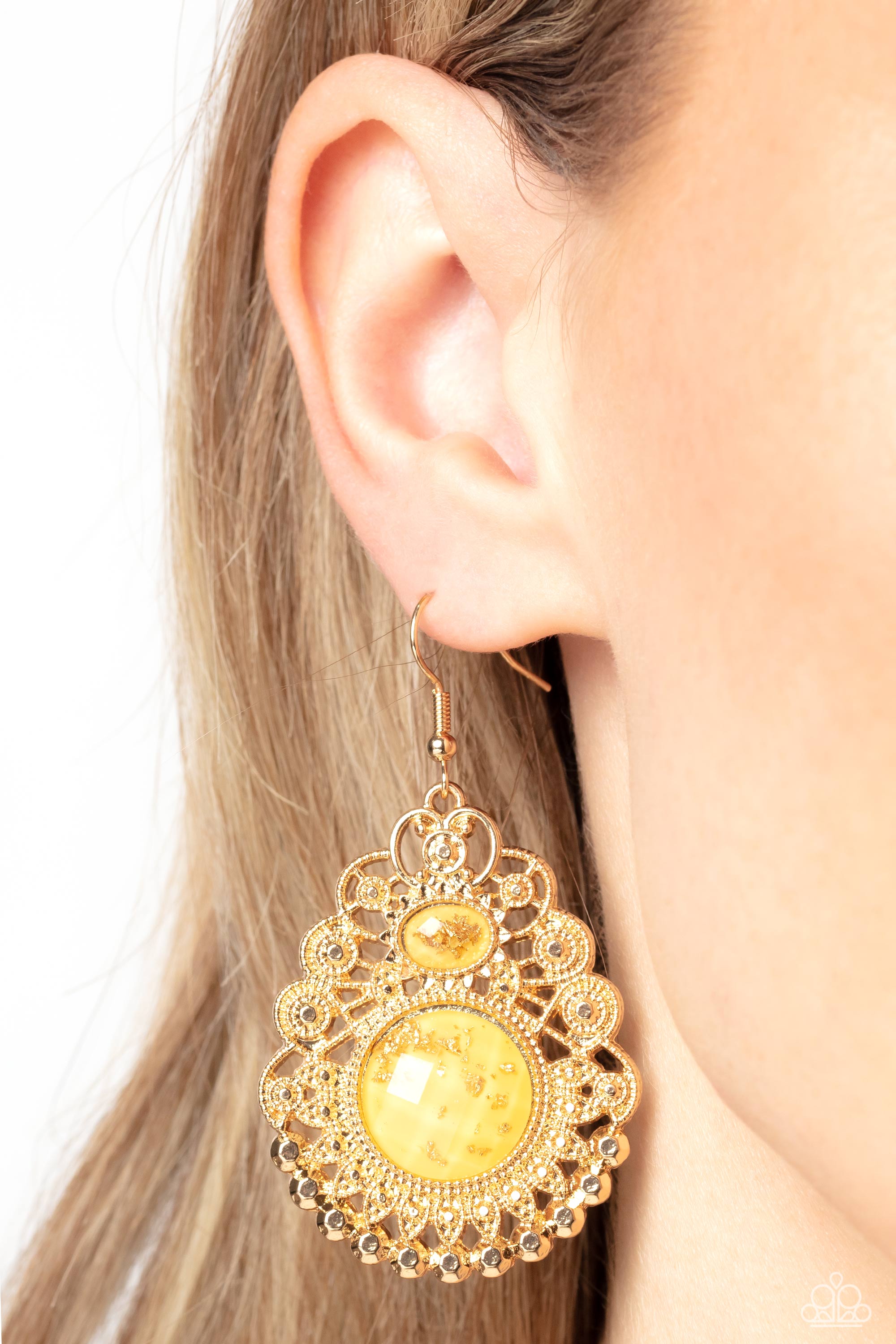 WELCOMING WHIMSY YELLOW-EARRINGS