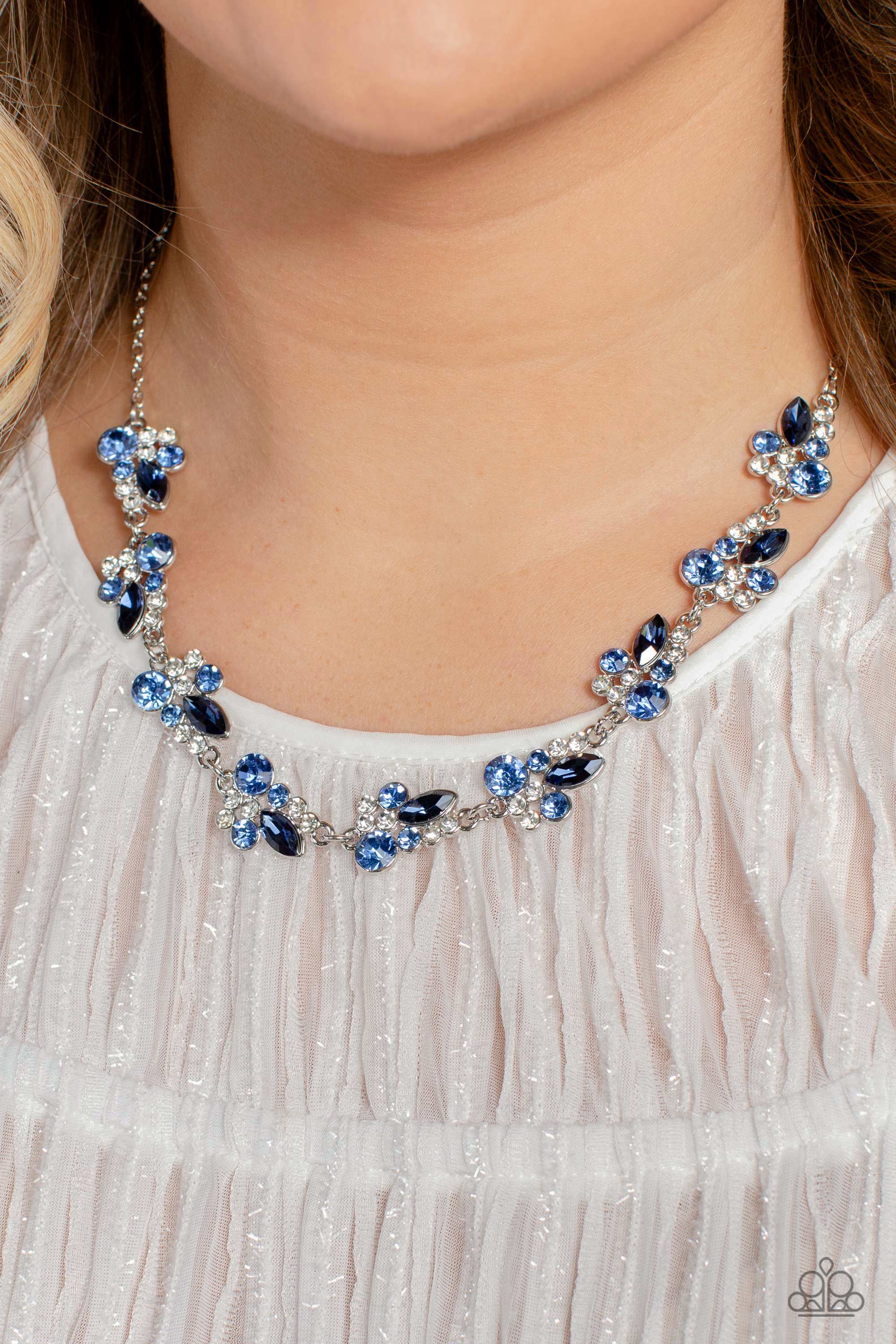 SWIMMING IN SPARKLES BLUE-NECKLACE