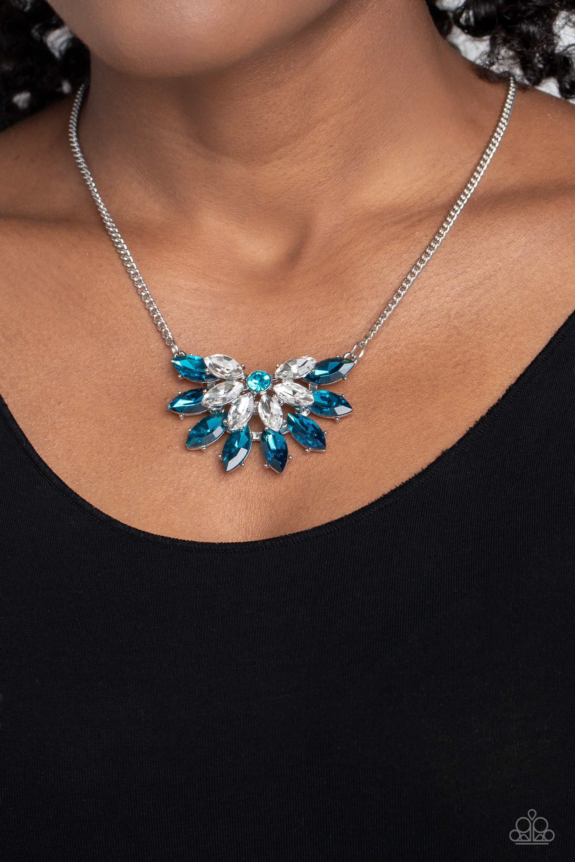 FROSTED FLORESCENCE BLUE-NECKLACE