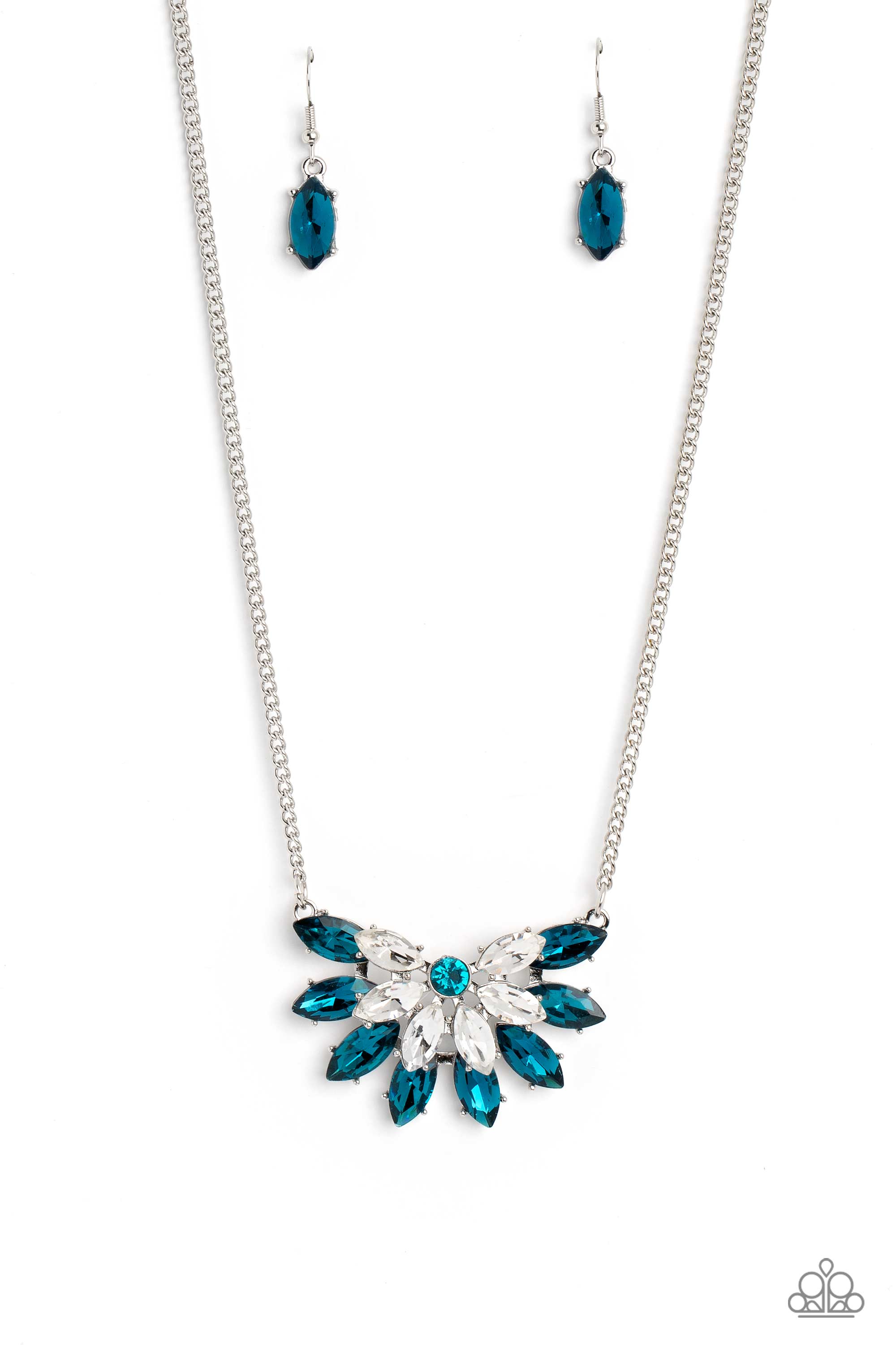 FROSTED FLORESCENCE BLUE-NECKLACE