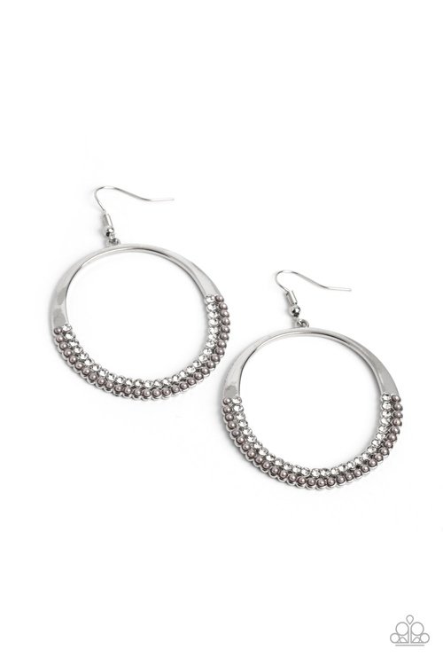 MATERIAL PEARL SILVER-EARRINGS