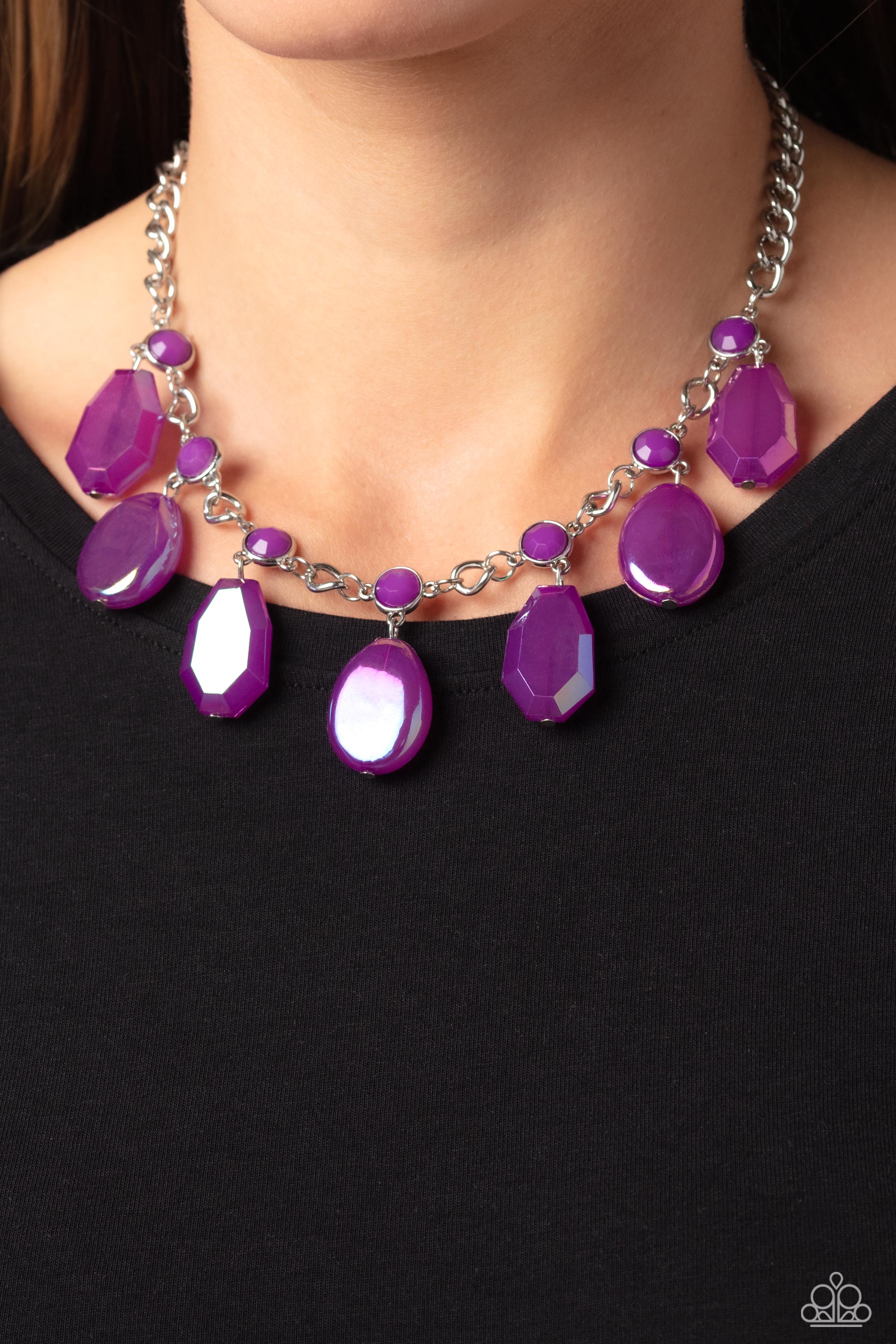 MALDIVES MURAL PURPLE-NECKLACE