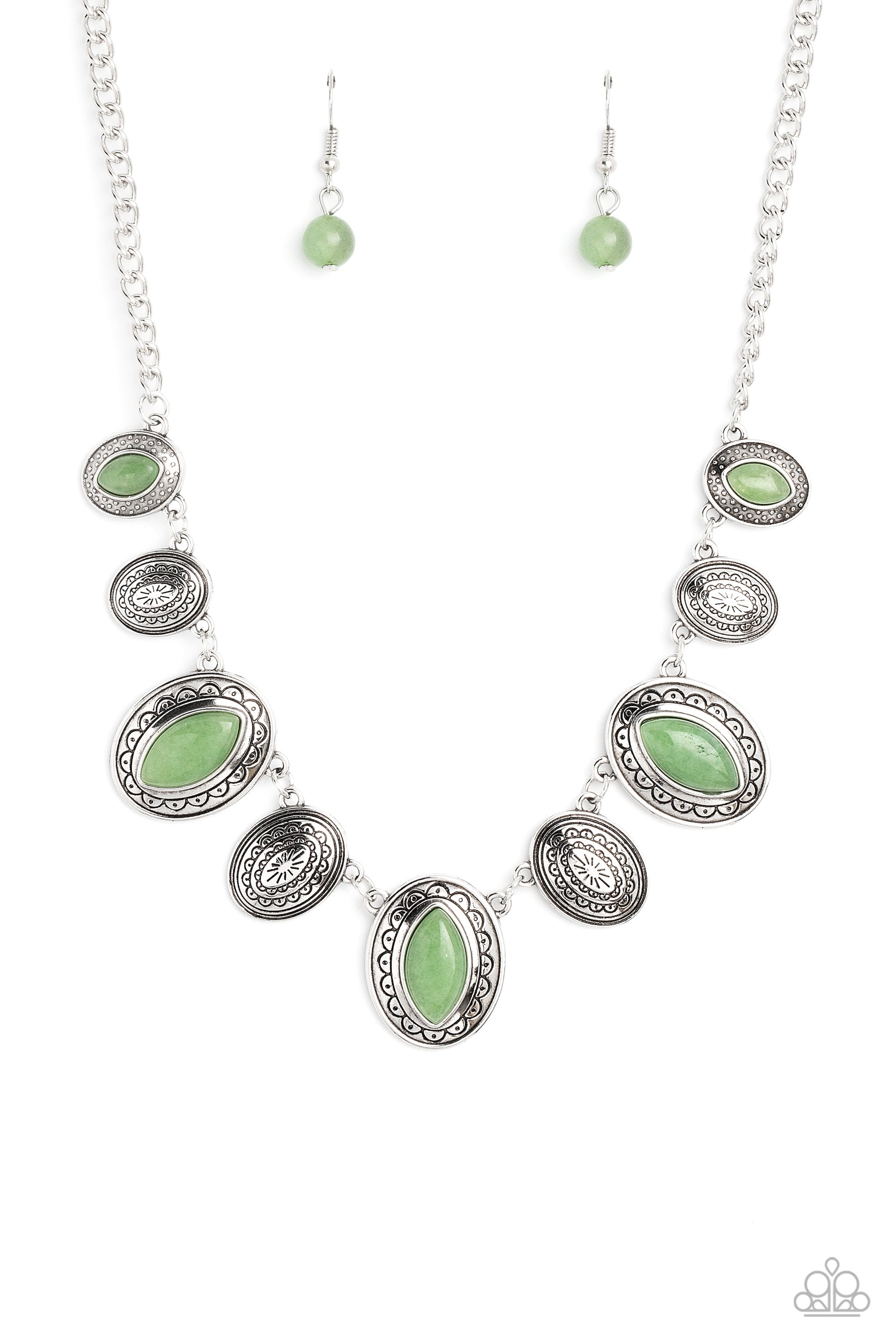 TEXTURED TRAILBLAZER GREEN-NECKLACE