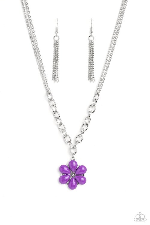 DAZZLING DAHLIA PURPLE-NECKLACE