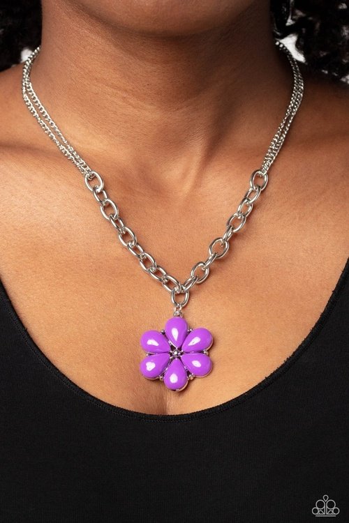 DAZZLING DAHLIA PURPLE-NECKLACE