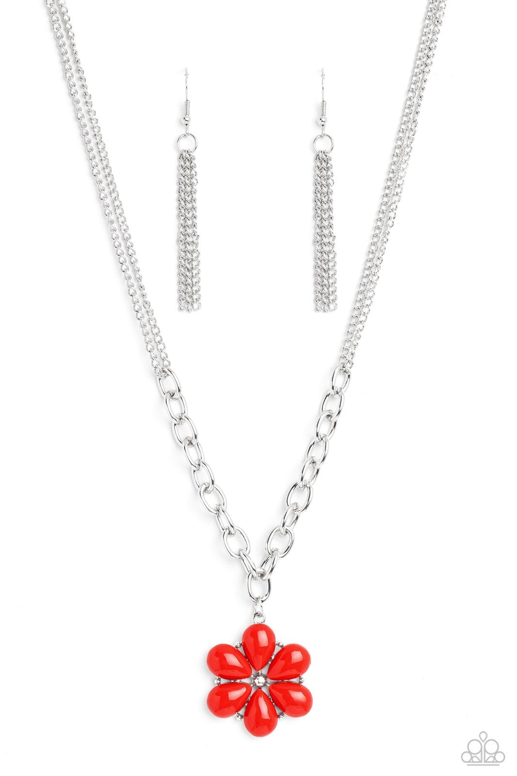 DAZZLING DAHLIA RED-NECKLACE