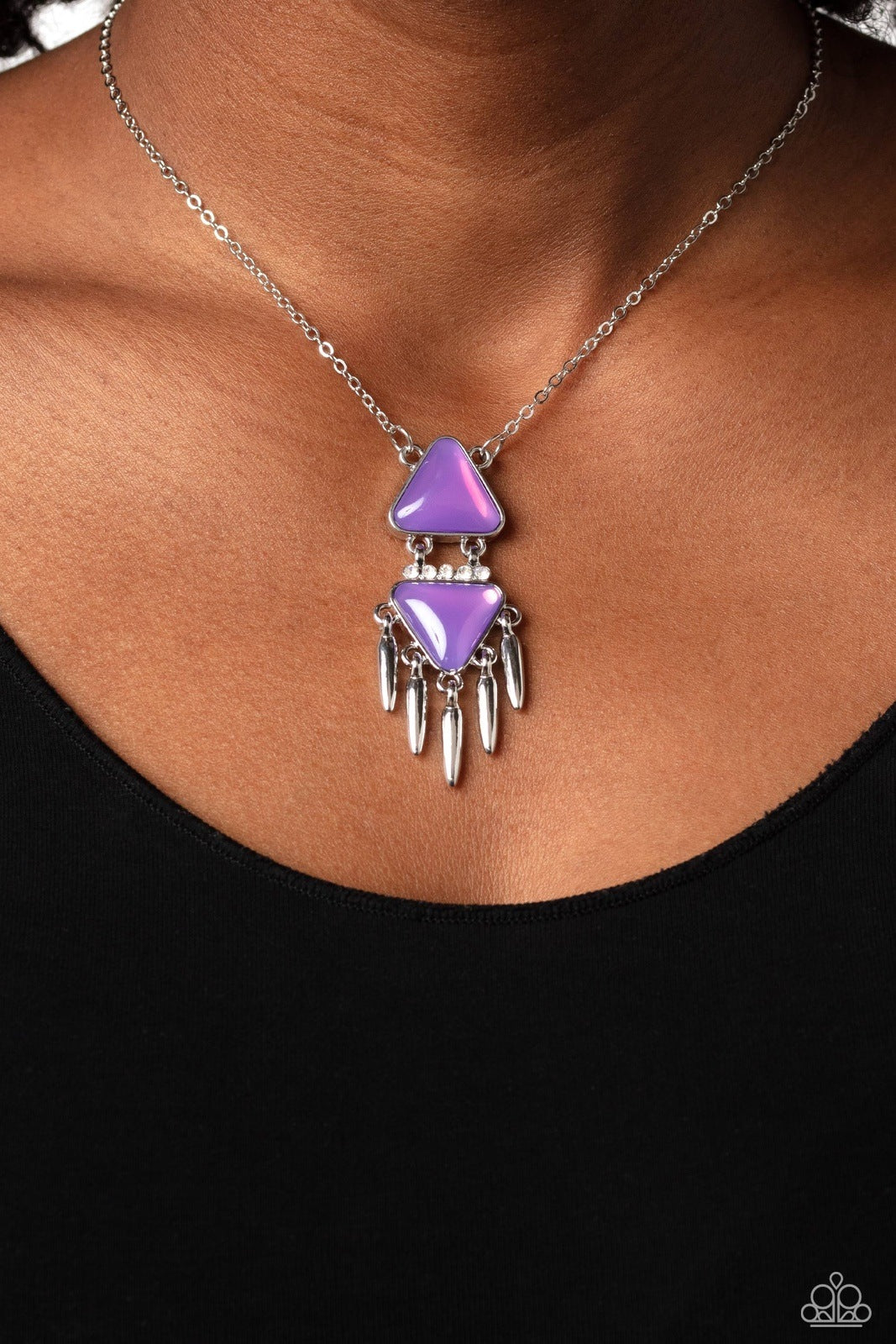 UNDER THE FRINGE PURPLE-NECKLACE