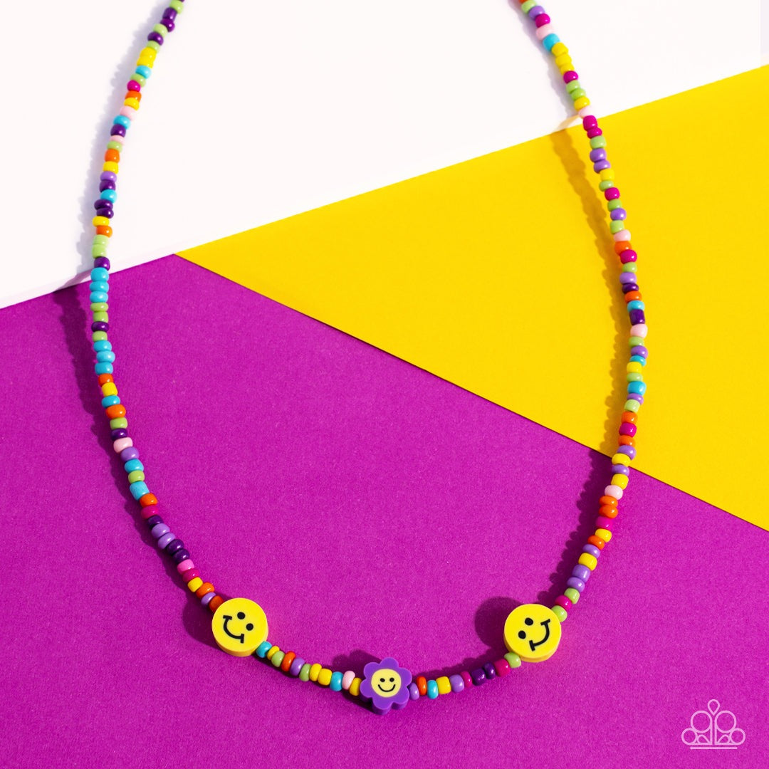 FLOWER POWER PAGEANT PURPLE-NECKLACE