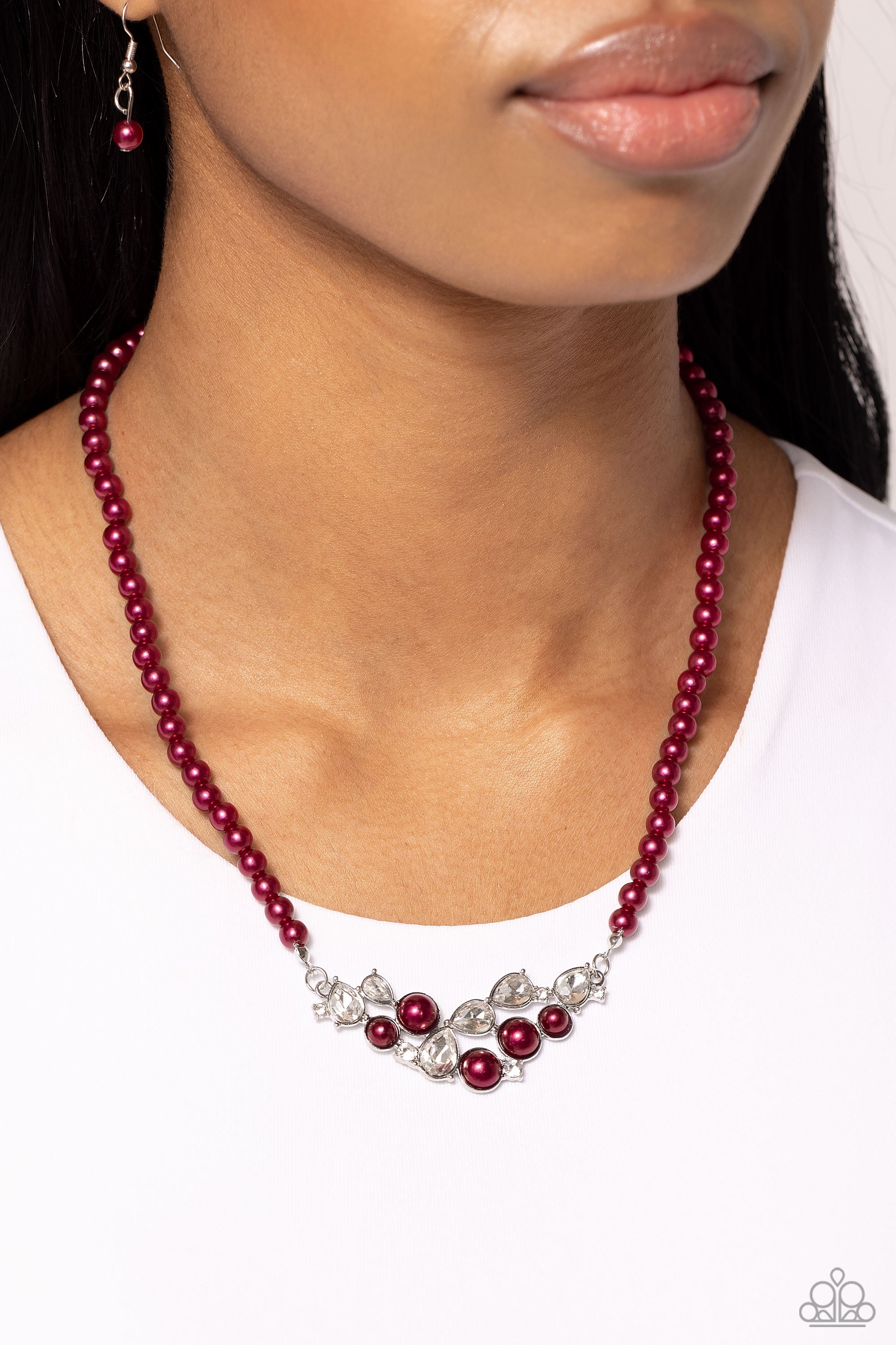 PAMPERED PEARLS RED-NECKLACE