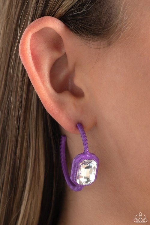 CALL ME TRENDY PURPLE-EARRINGS