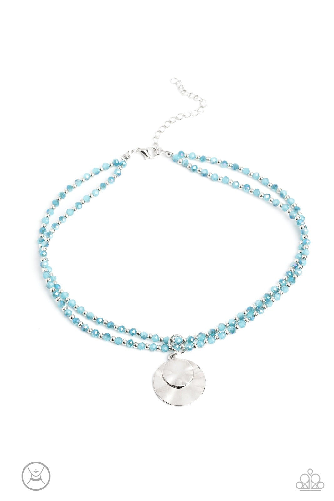 COMPACTED COSMOS BLUE-NECKLACE