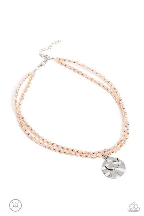 COMPACTED COSMOS PINK-NECKLACE