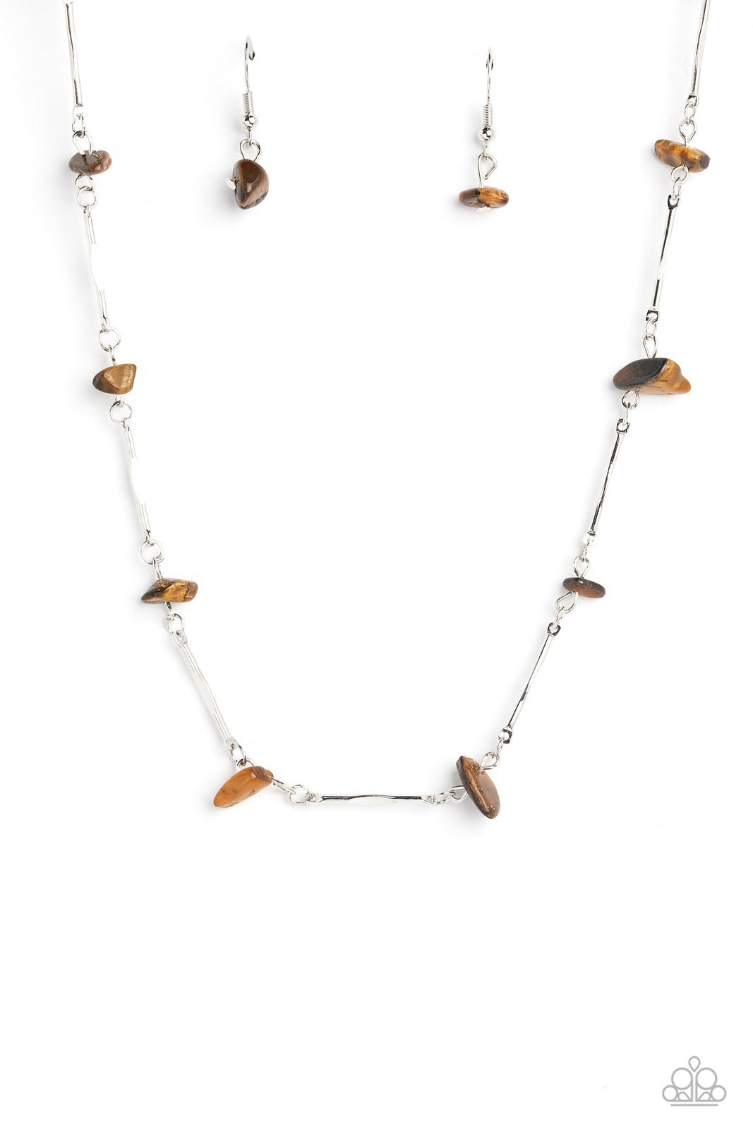 CHISELED CONSTRUCTION BROWN-NECKLACE