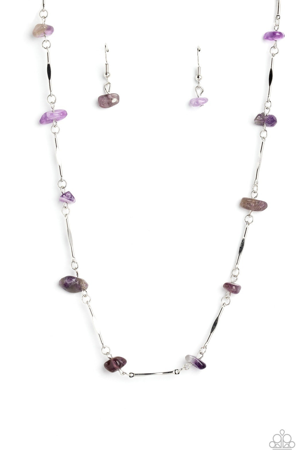 CHISELED CONSTRUCTION PURPLE-NECKLACE