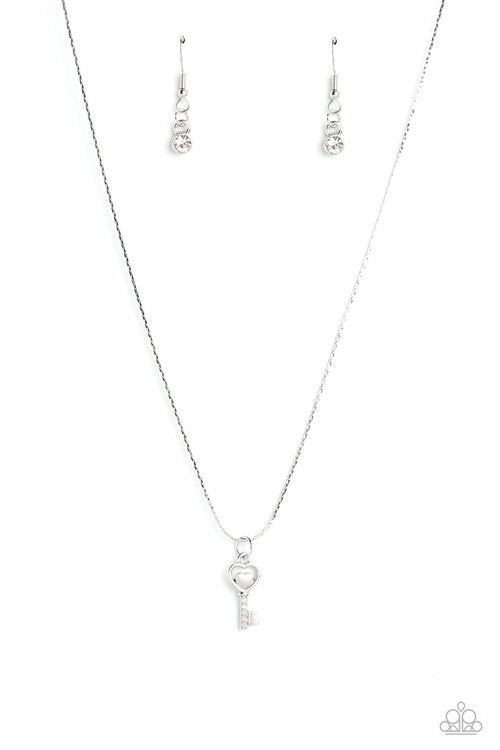 LOVE-LOCKED WHITE-NECKLACE