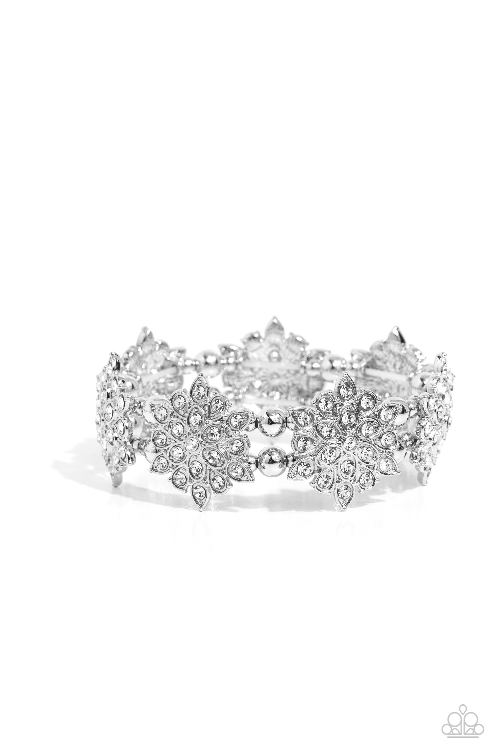 SCINTILLATING SNOWFLAKES WHITE-BRACELET