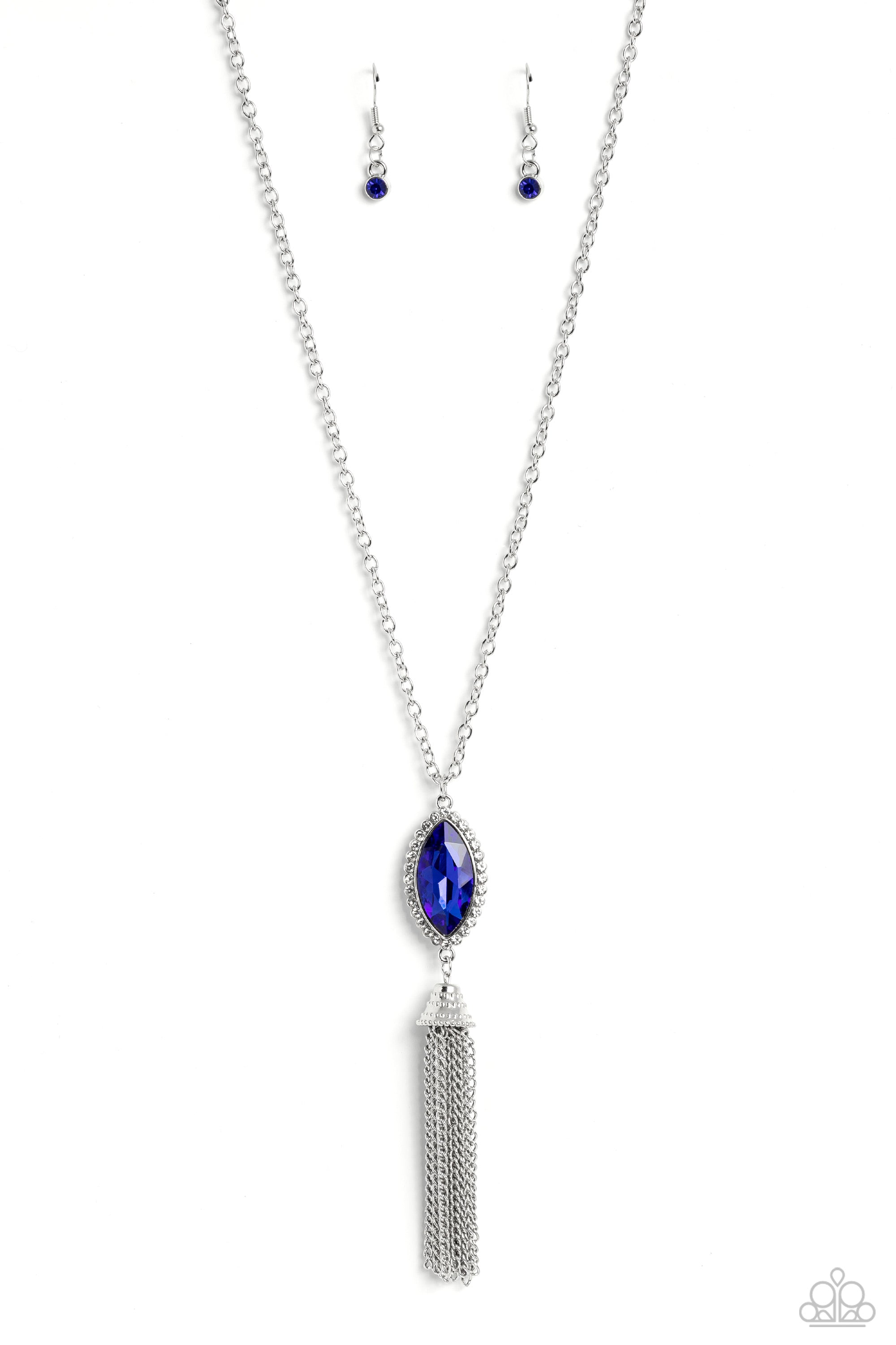 TASSEL TABLOID BLUE-NECKLACE