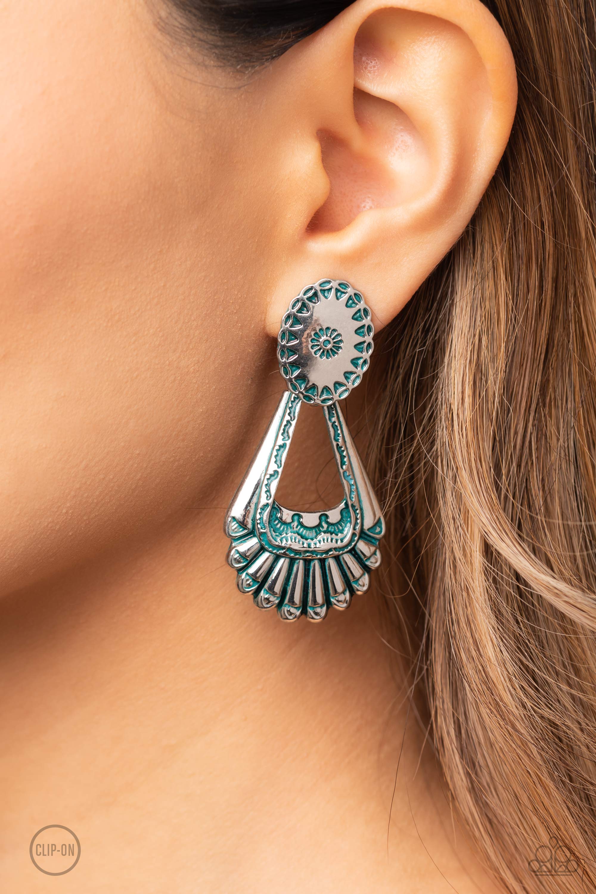 CASABLANCA CHANDELIERS BLUE-EARRINGS