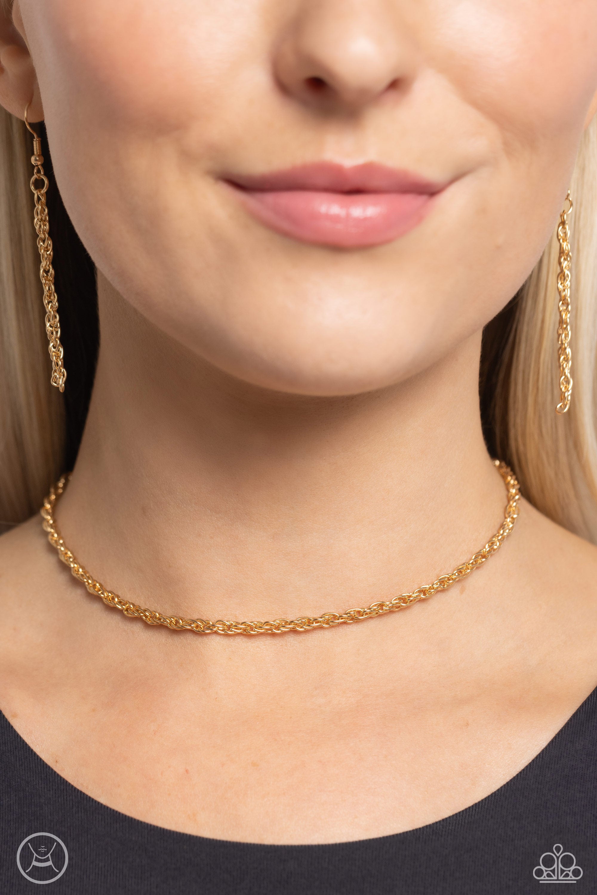 GLIMMER OF ROPE GOLD-NECKLACE