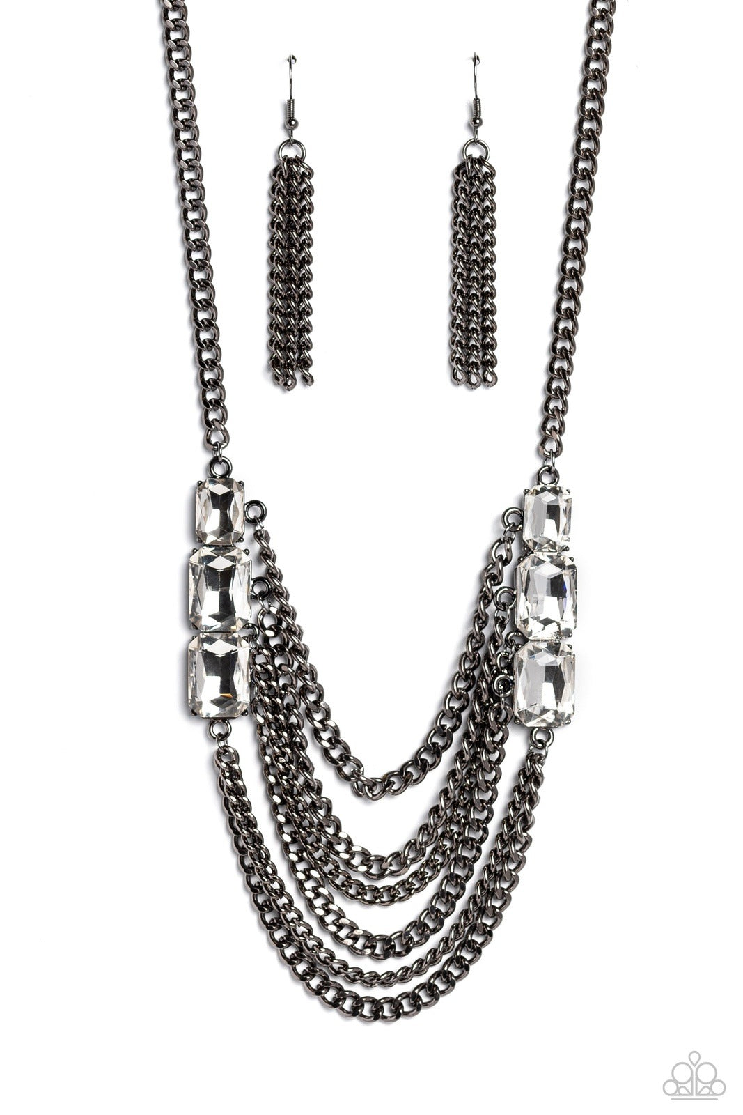 COME CHAIN OR SHINE BLACK-NECKLACE