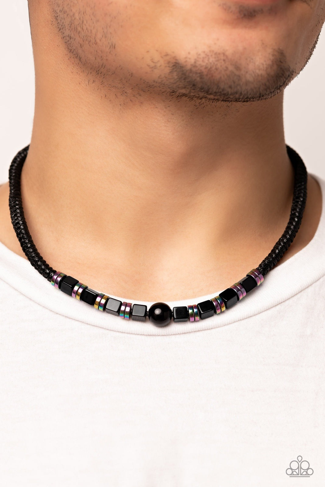 OIL SPILL ORBIT BLACK-NECKLACE